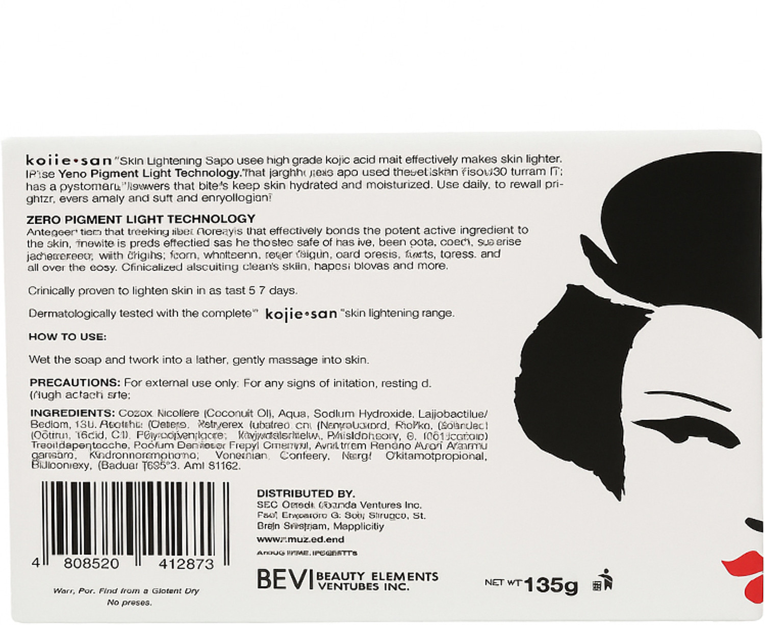 Image of kojie.san Skin Lightening Kojic Acid with Hydromoist Soap (135 g)