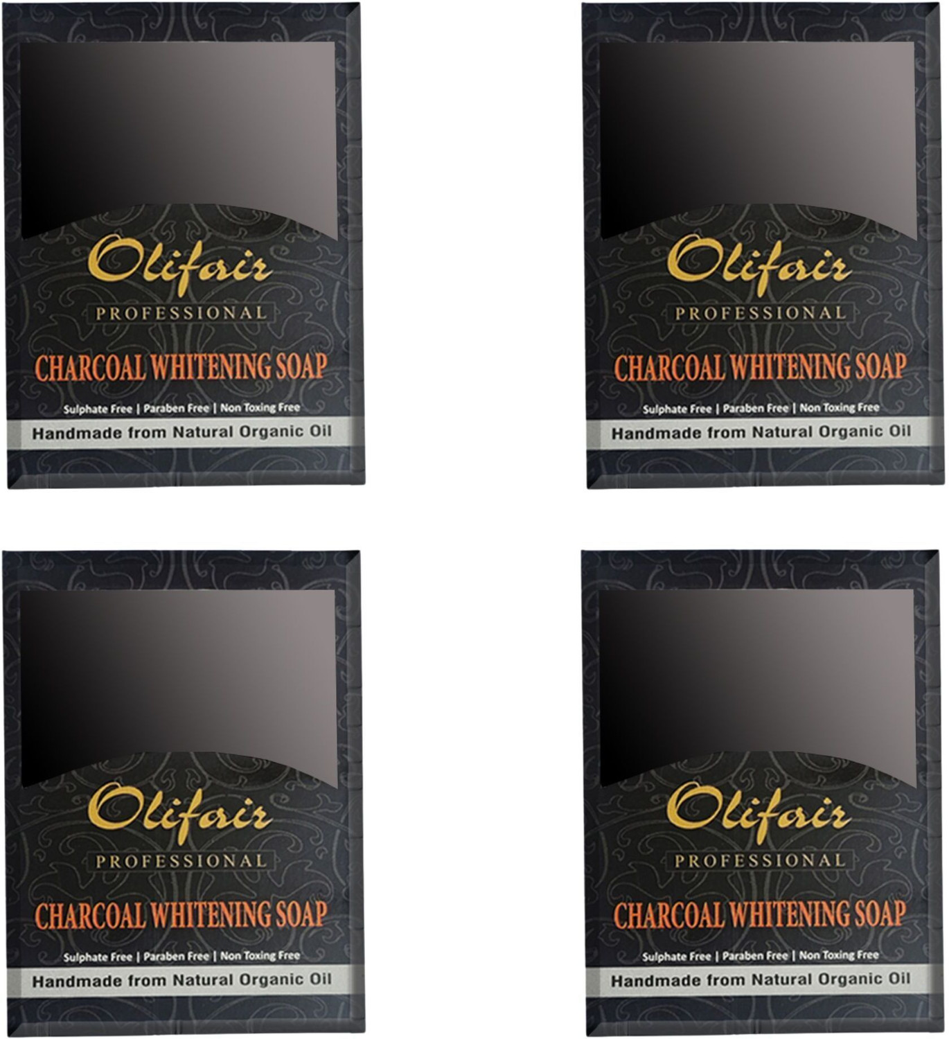 Image of Olifair Charcoal Whitening Soap (Pack of 4)