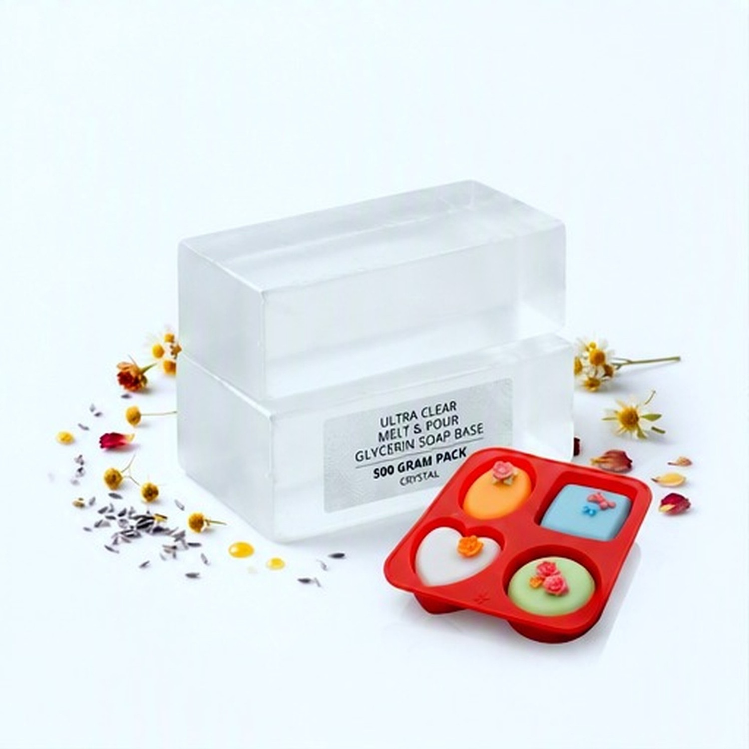 Image of VAACHASPATI DIY Soap Making Kit Premium Soap Base Silicone Mold Combo for Handmade Soaps