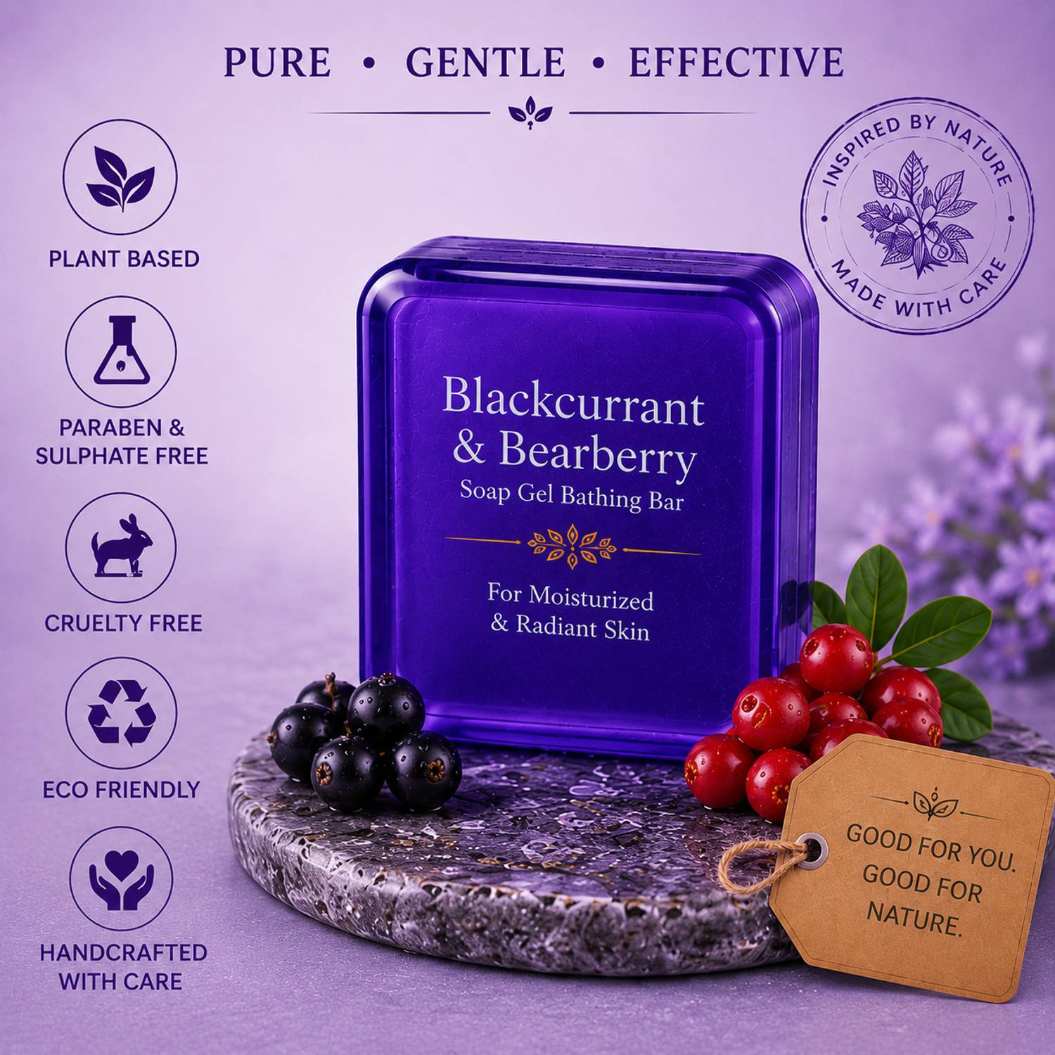 dr.kyle Blackcurrant Bearberry Soap Gel Bathing Bar - Image 5