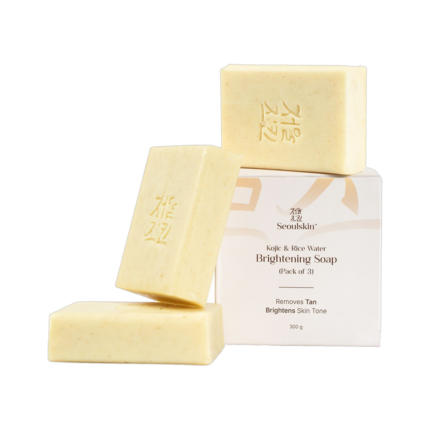 Seoulskin Kojic & Rice Water Brightening Soap, Pack of 3 - Image 1