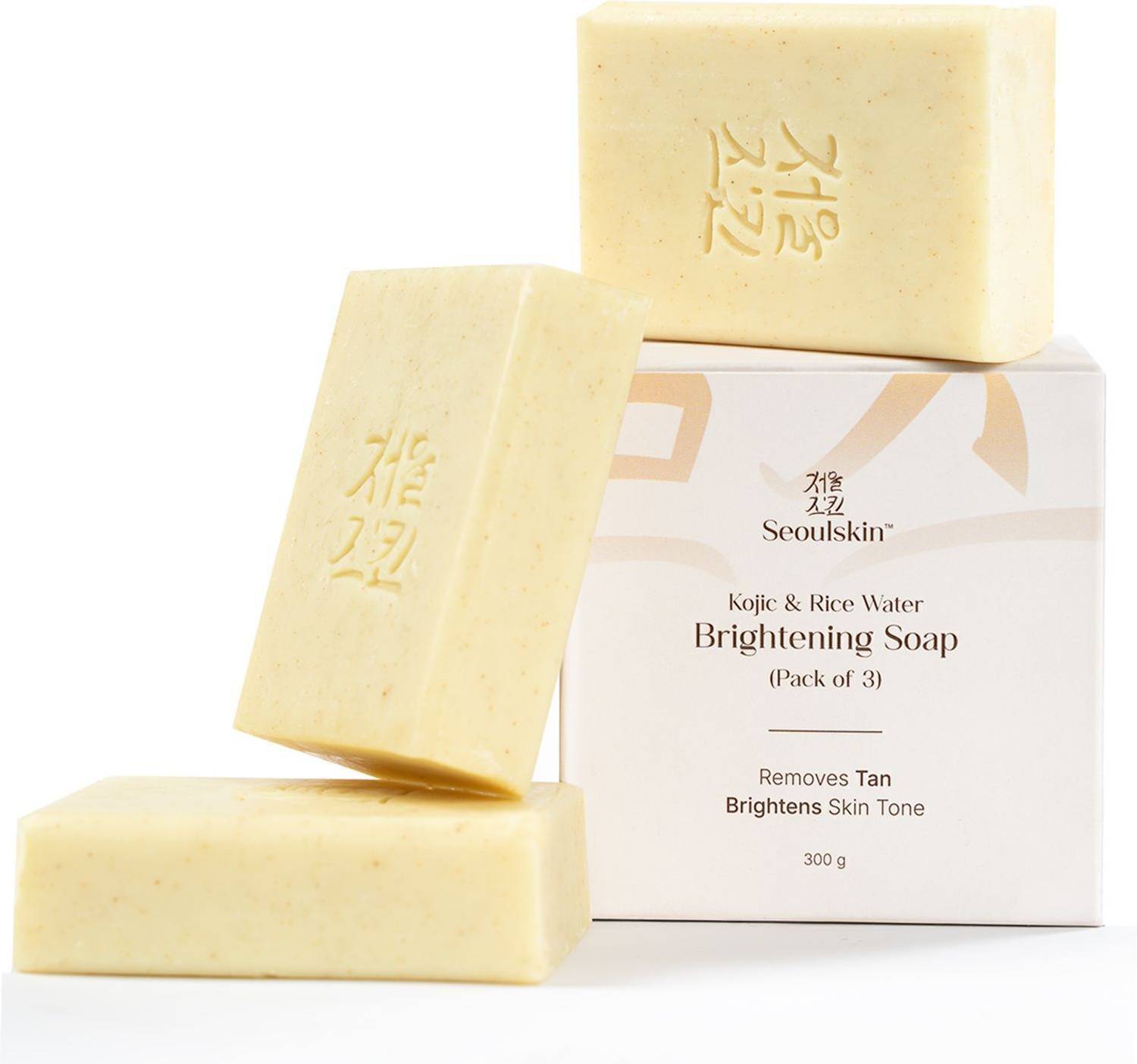 Seoulskin Kojic & Rice Water Brightening Soap, Pack of 3 - Image 1