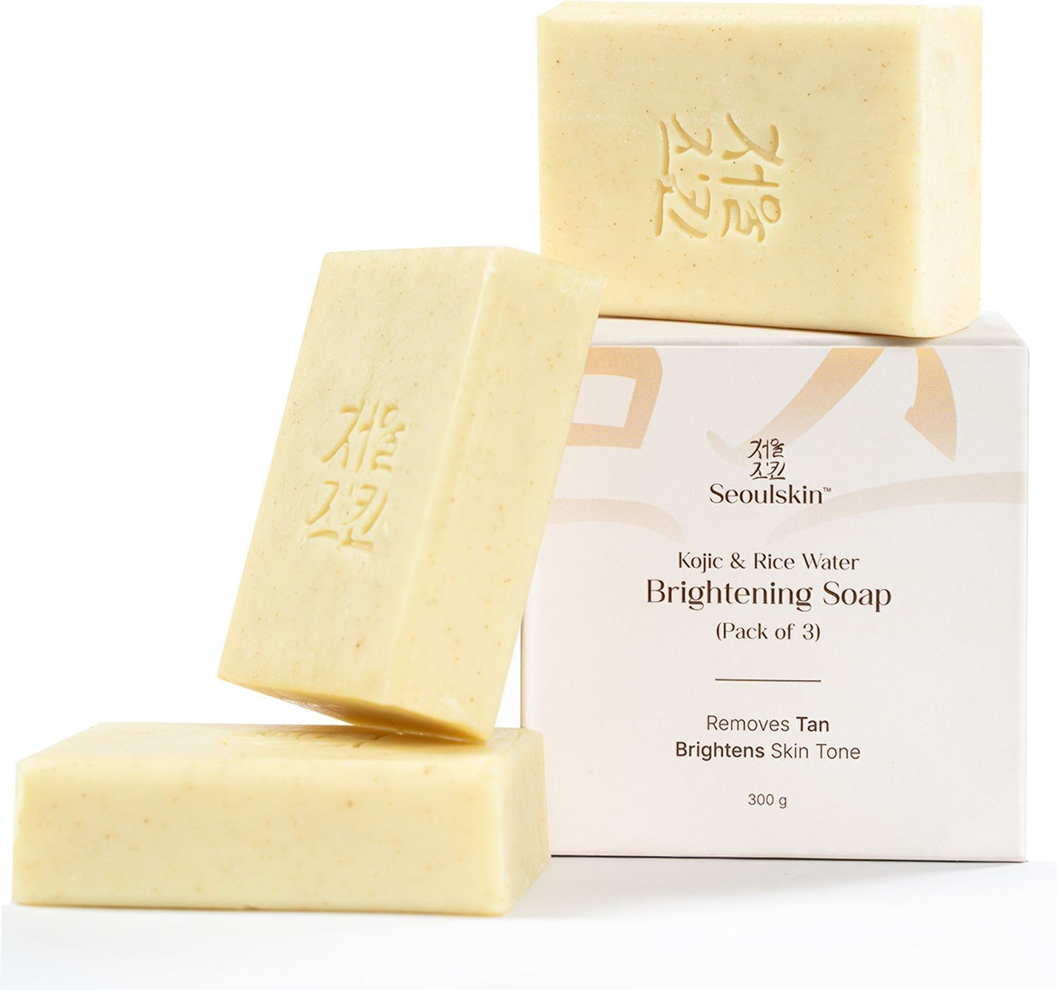 Image of Seoulskin Kojic & Rice Water Brightening Soap, For Pigmentation, Dark Spots (Pack of 3)