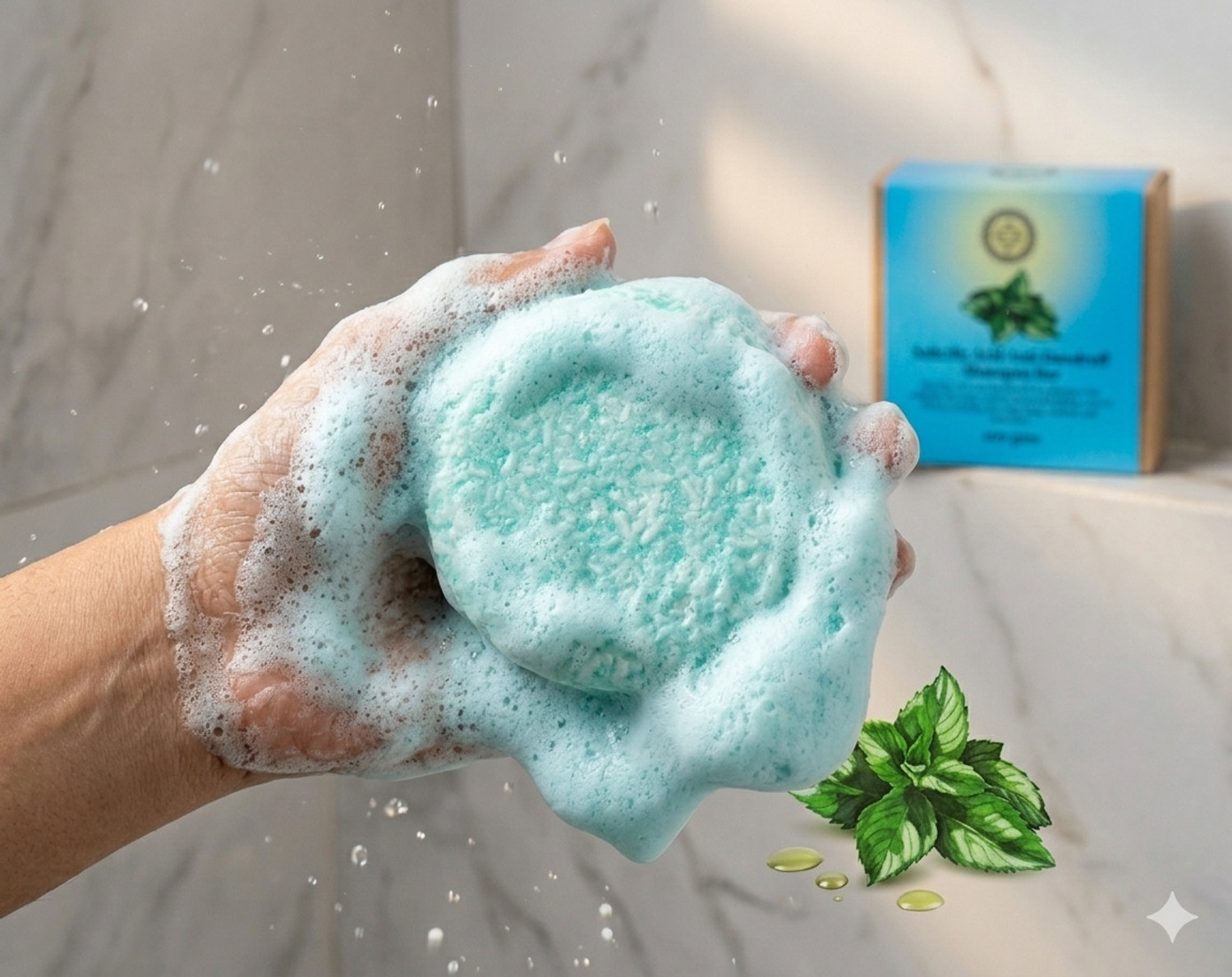 Image of Aaranyam Anti Dandruff Shampoo bar Rosemarry & Tea tree essential oils - 100g
