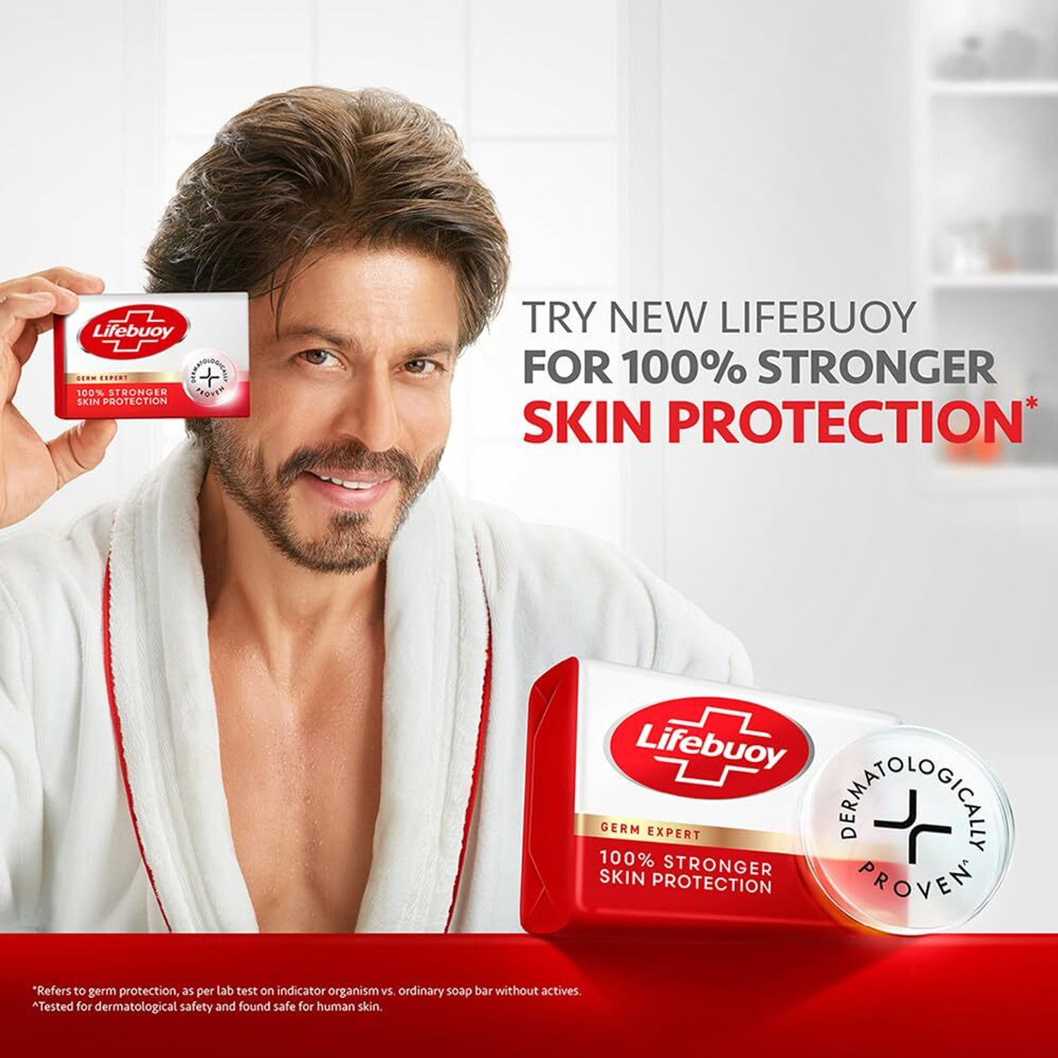 Image of LIFEBUOY Total 10 Germ Protection Soap Bar, 125g (pack of 8)