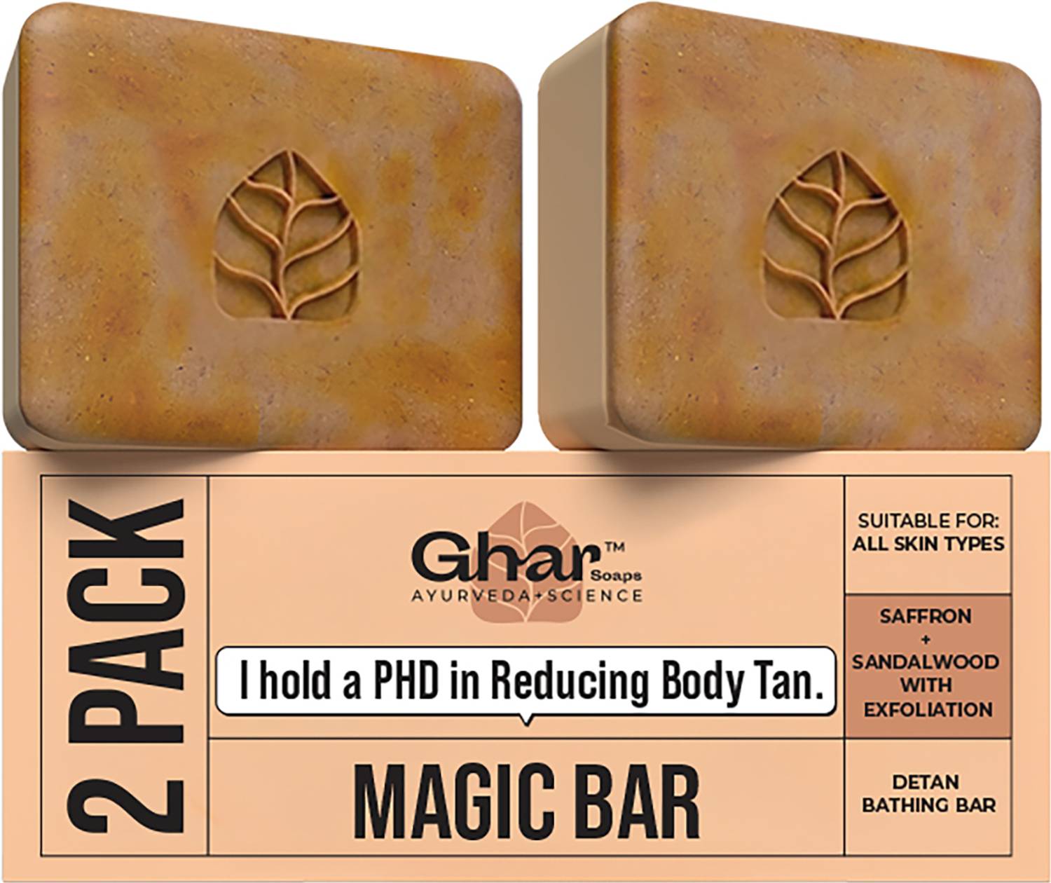 Ghar Soaps सैंडल वुड एंड सैफ्रन सोप फॉर ग्लोइंग एंड रिफ्रेशिंग स्किन