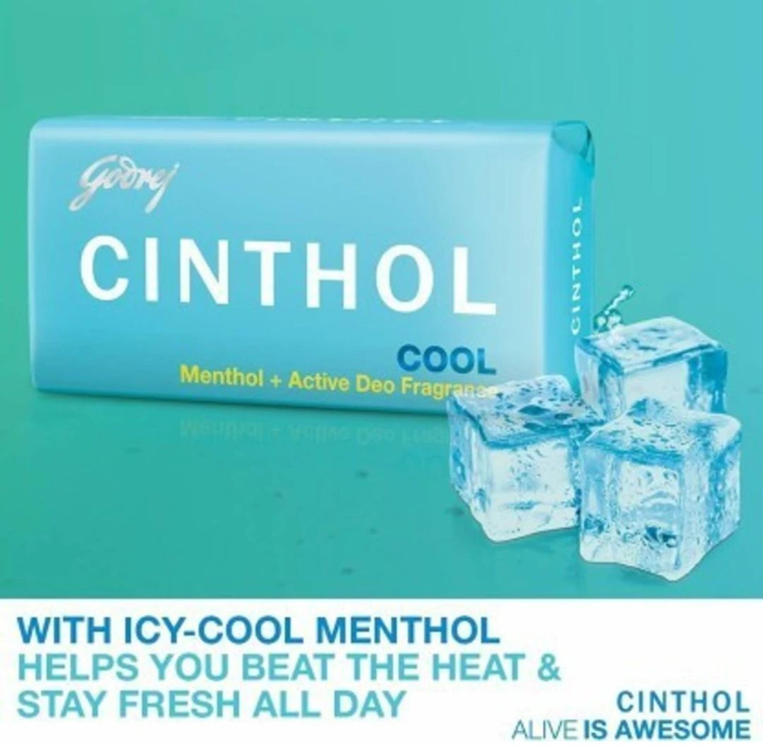 Image of CINTHOL cool soap grede 1 (150)g pack of 4