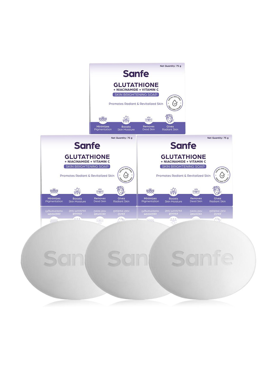 Sanfe Glutathione Niacinamide Vitamin C Brightening Soap