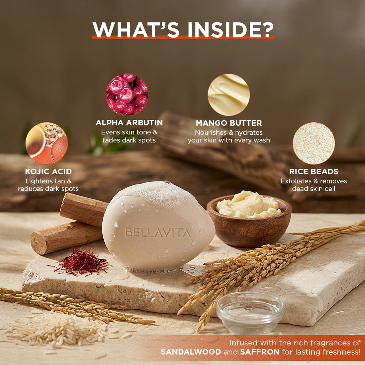BELLAVITA Bright Wonder Skin Brightening Soap - Image 5