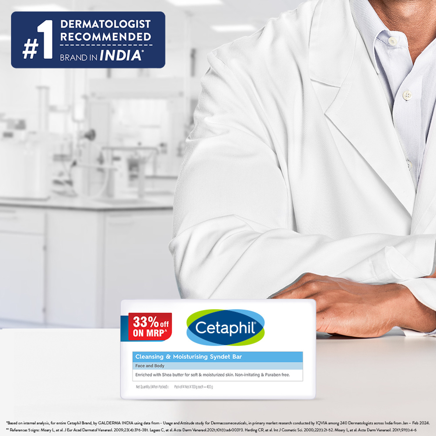 Image of Cetaphil Cleansing Moisturizing Syndet Bar