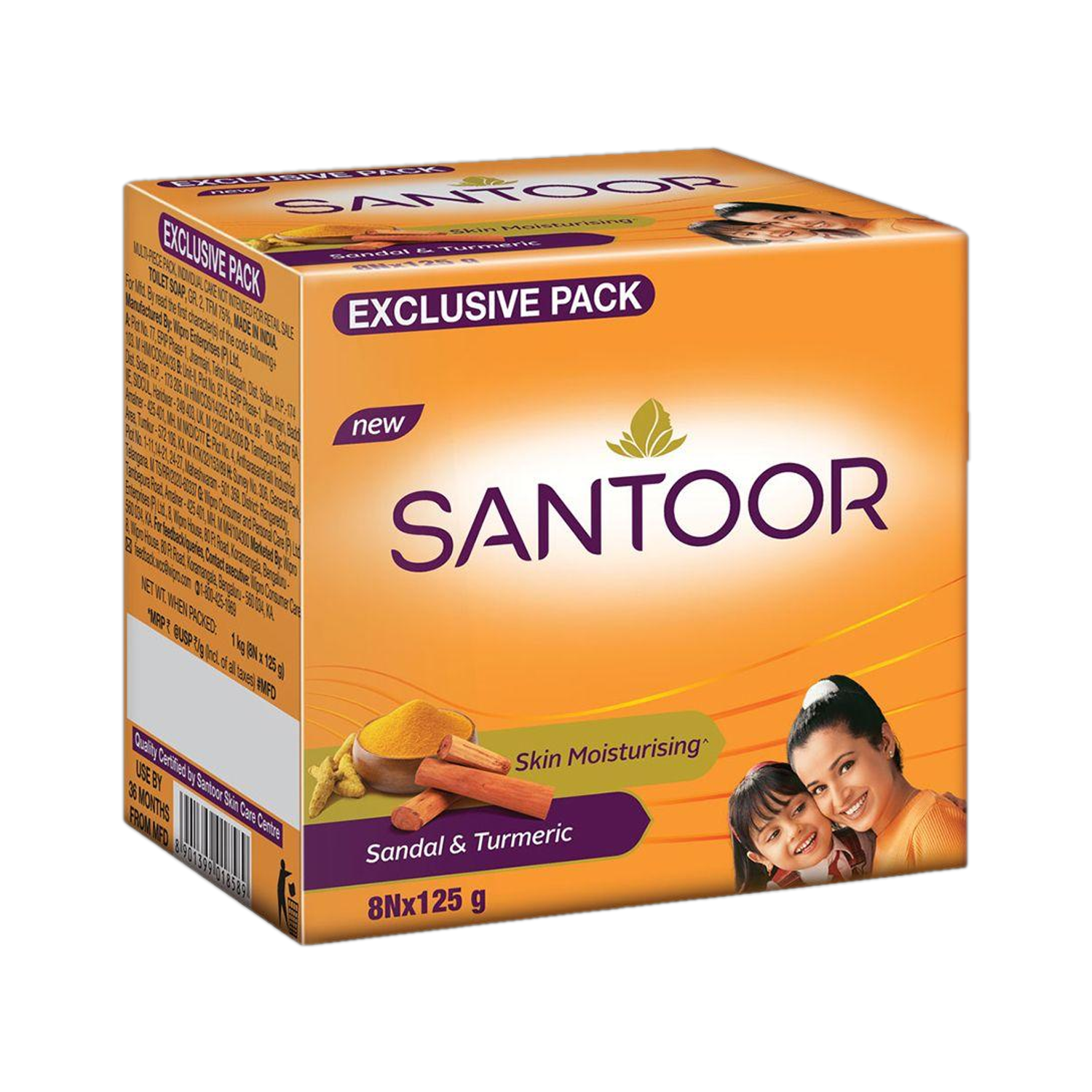Santoor Skin Moisturizing Sandal and Turmeric Bathing Bar Soap For Soft & Youthful Skin. Rs. 249 - Flipkart