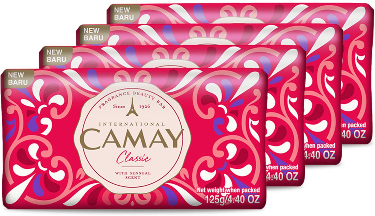 Camay Classic Carnations and Roses Beauty Soap with Indulging French Fragrance