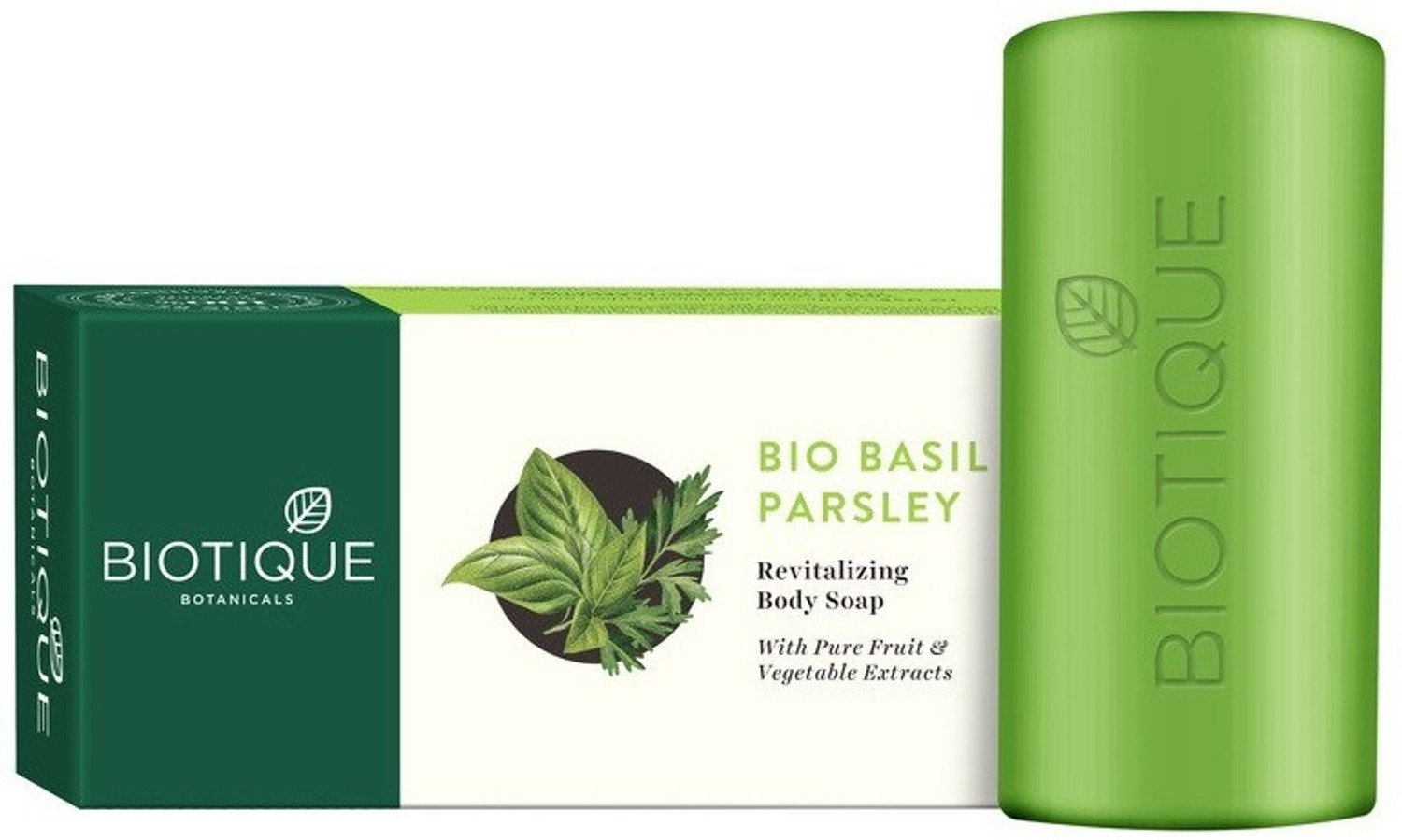 Image of BIOTIQUE Basil & Parsley Revitalizing Bathing Bar, Ayurvedic and Organically Pure