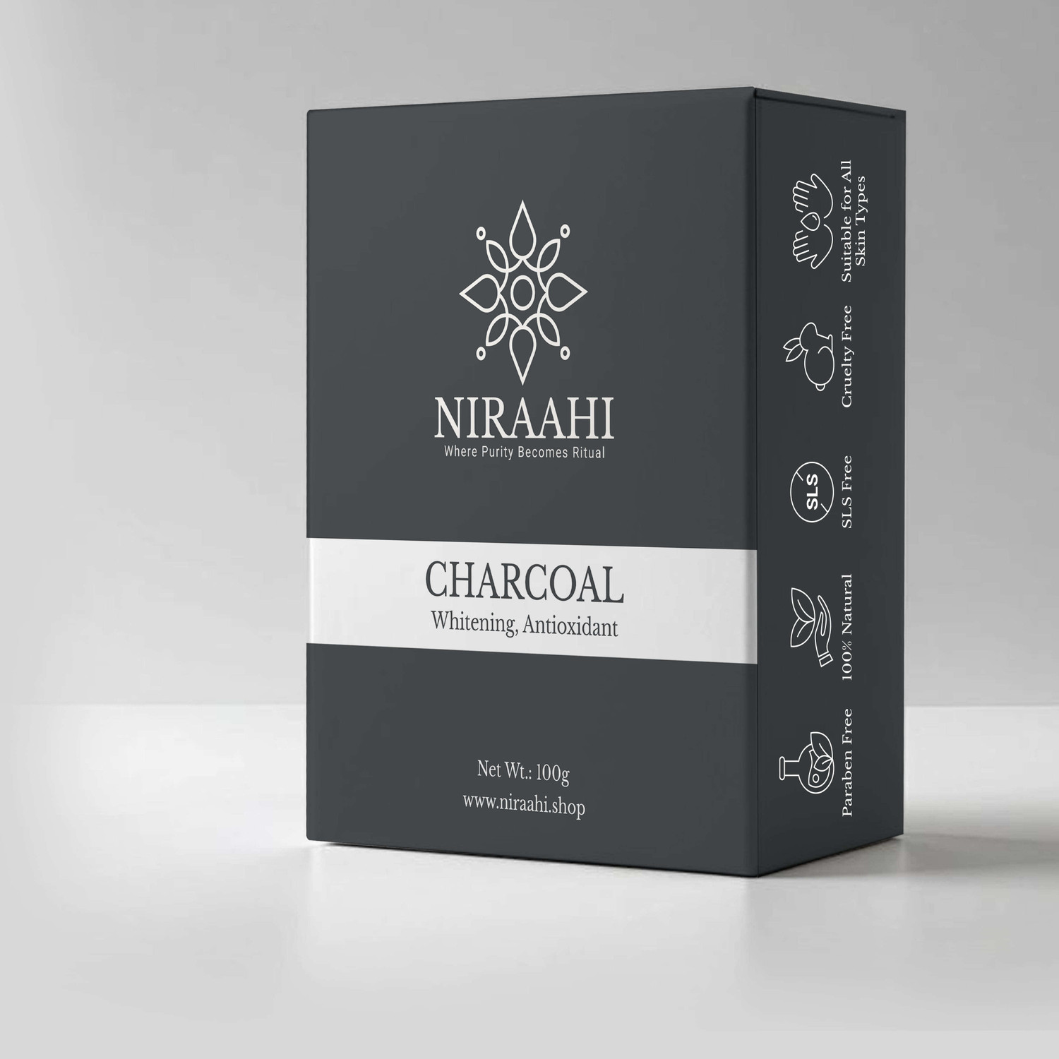 Image of Niraahi Charcoal Soap | Powered by Activated Bamboo Charcoal