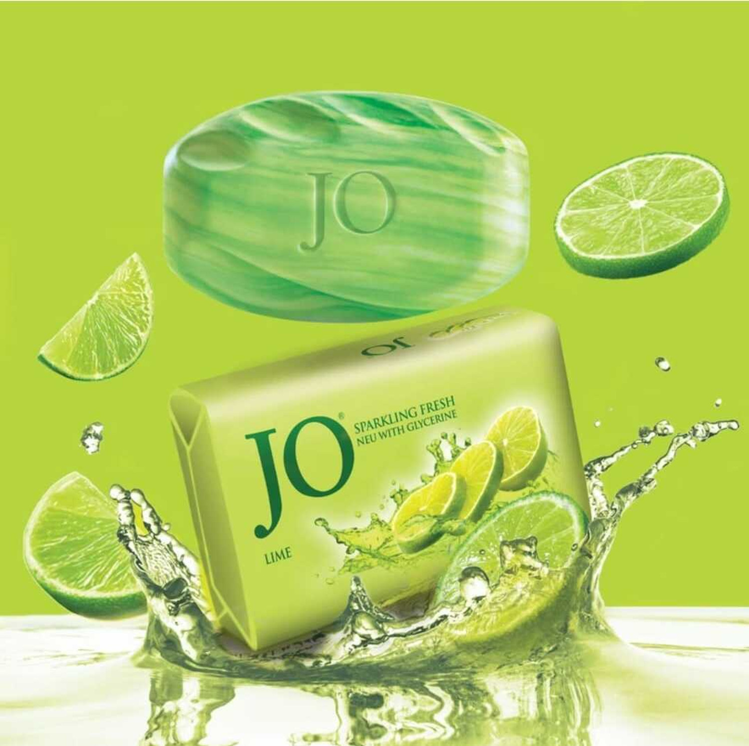 Image of Jo by Wipro Fresh Lime Soap Neu with Glycerine (8x125g)