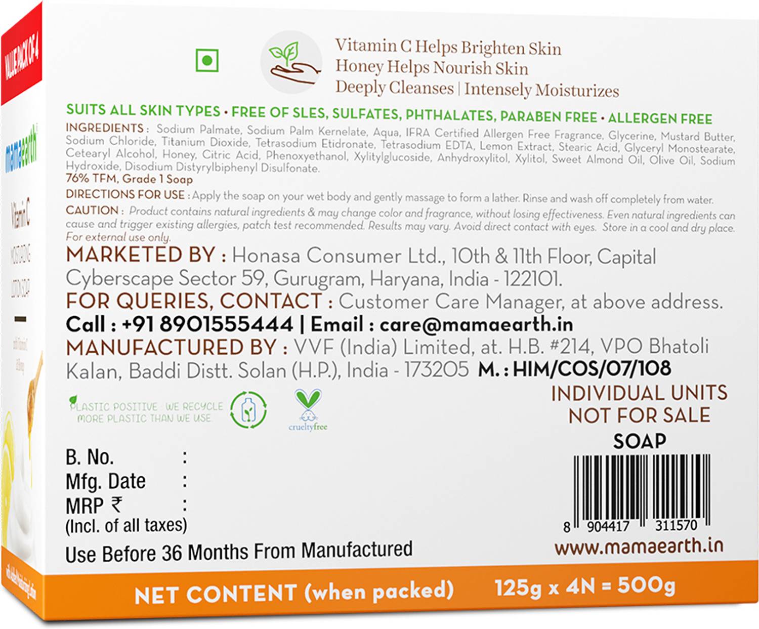 Mamaearth Vitamin Deep Cleansing Soap - Image 3