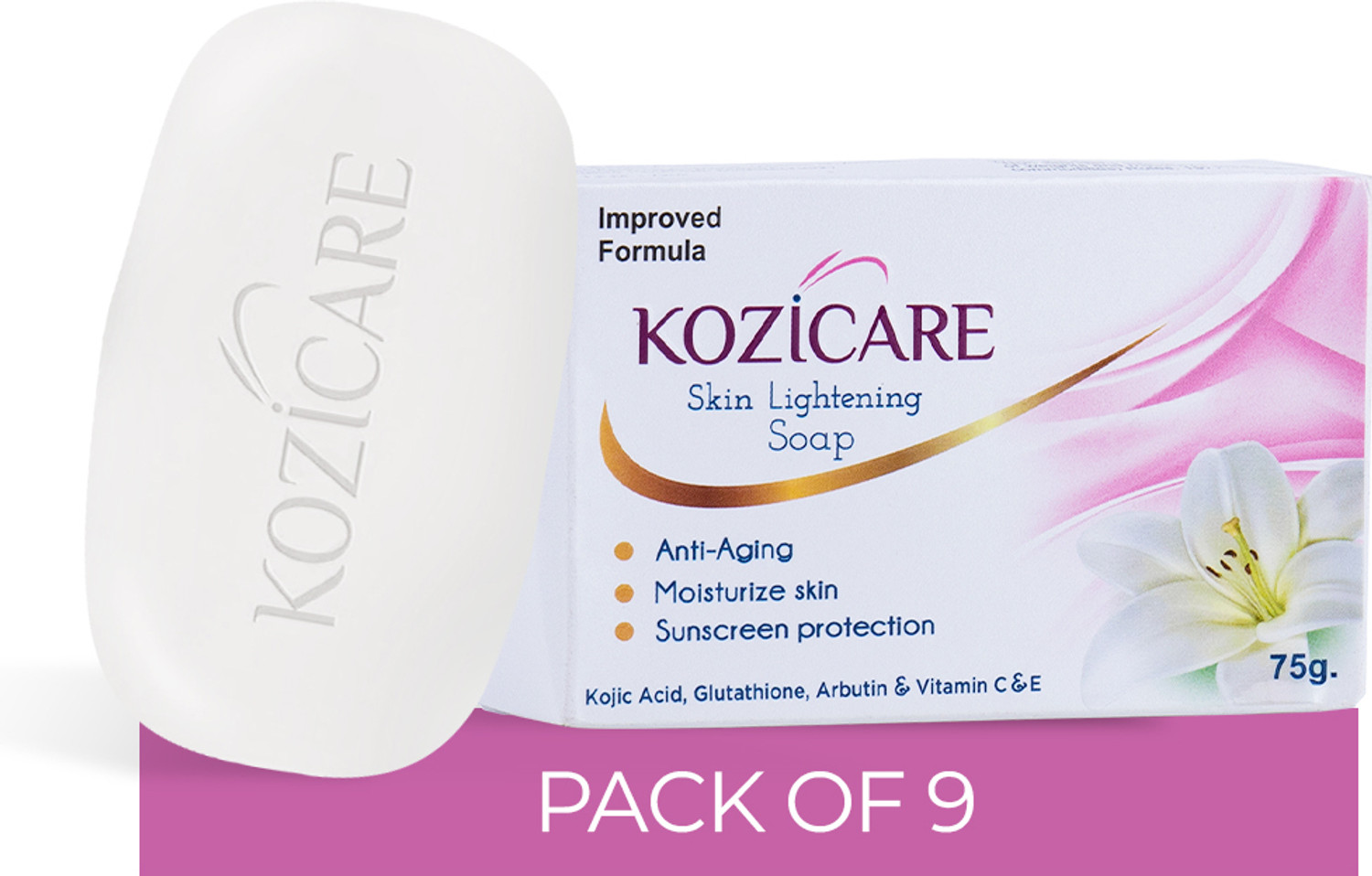 Image of Kozicare Skin Lightening Soap | Kojic Acid Soap | Bath Soap Combo | For Glowing Skin
