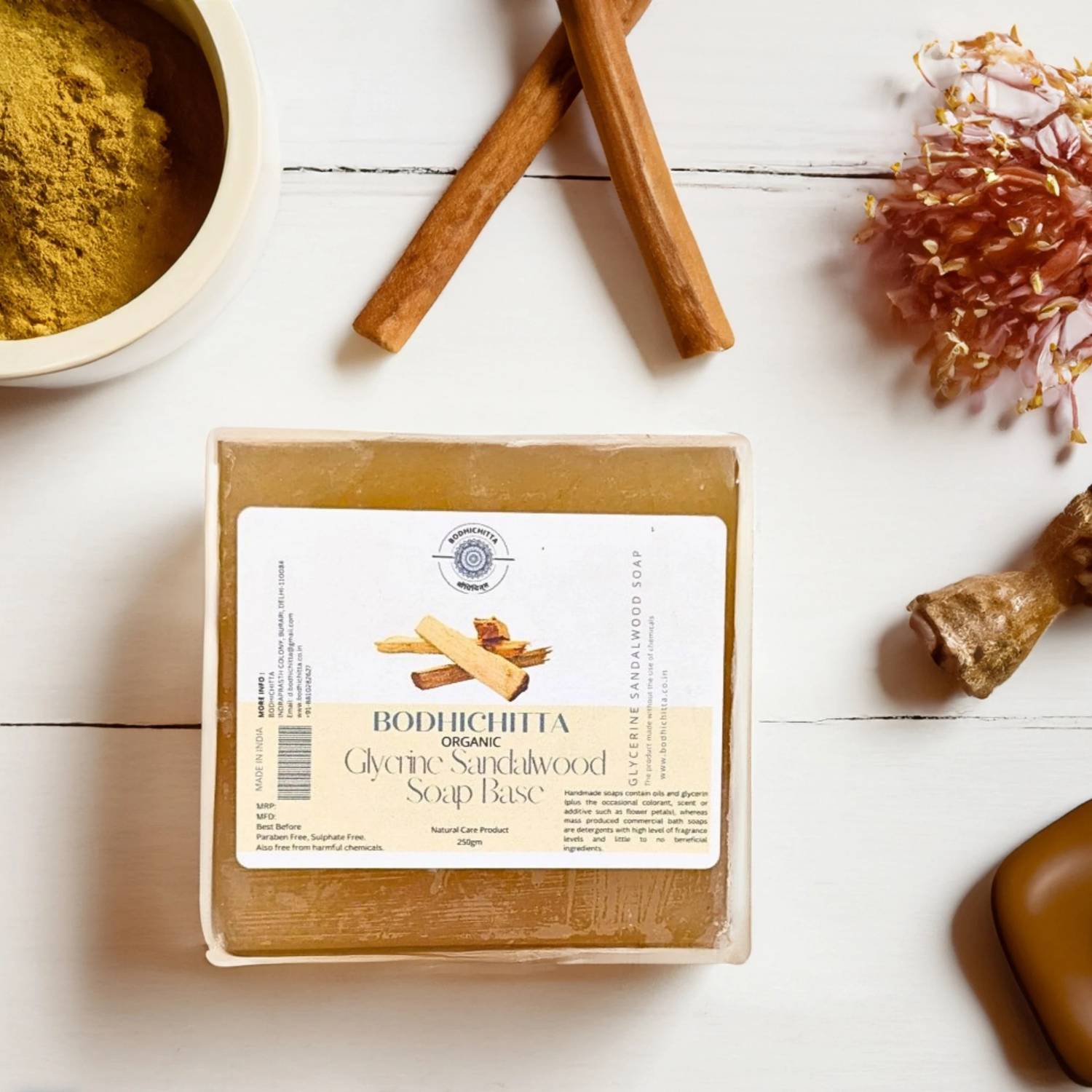 Bodhichitta Sandalwood Glycerin Soap Base Melt & Pour 100% Pure & Natural