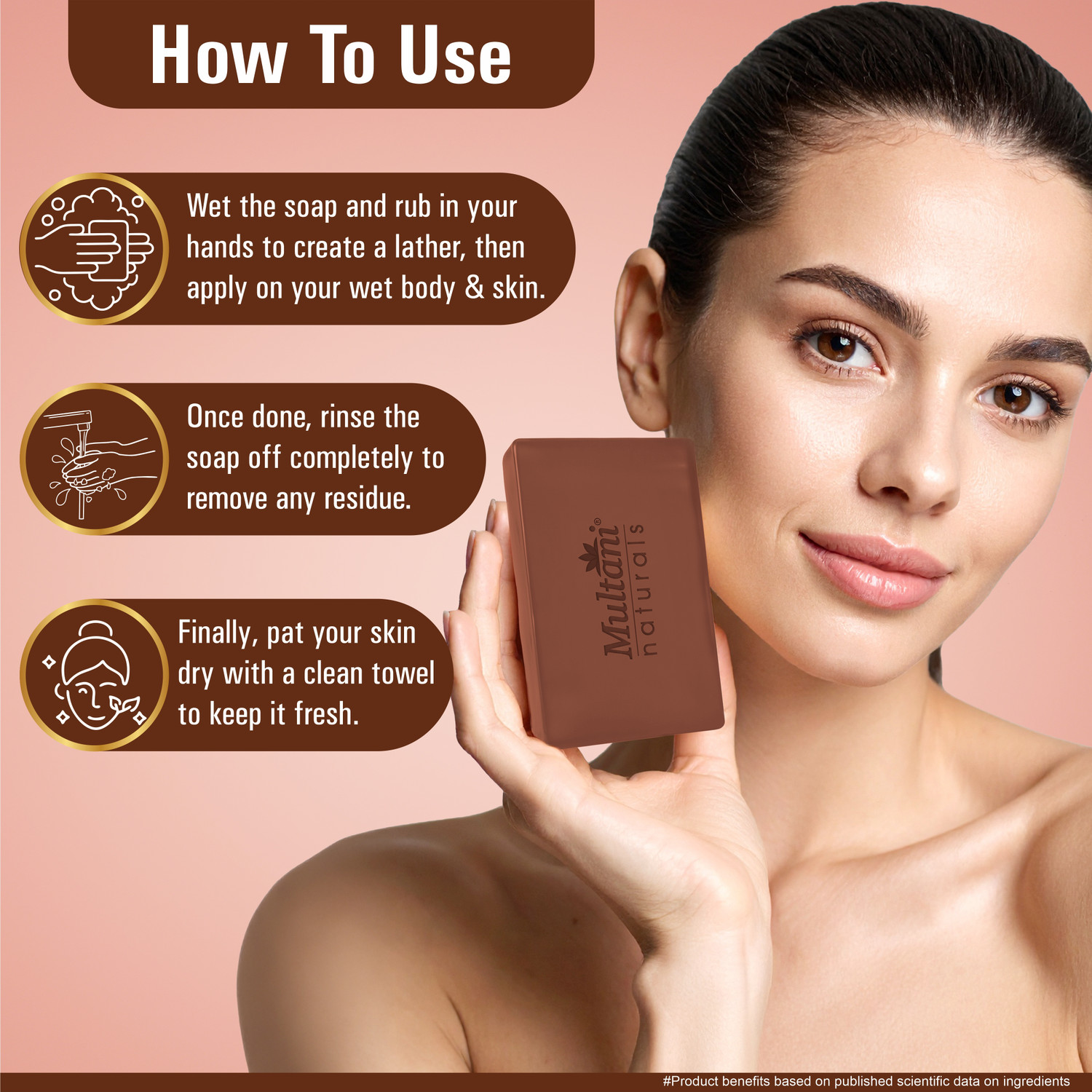Image of Multani Natural 1% Kojic Acid & Haldi Chandan Handmade Soap (Pack of 5) | Skin Whitening