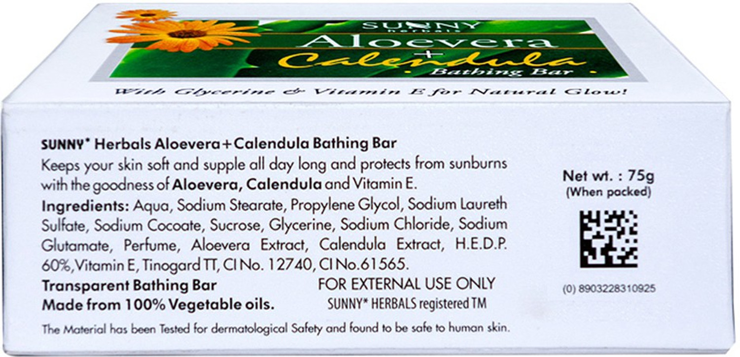 Image of Sunny Herbals Aloe Vera and Calendula Soap