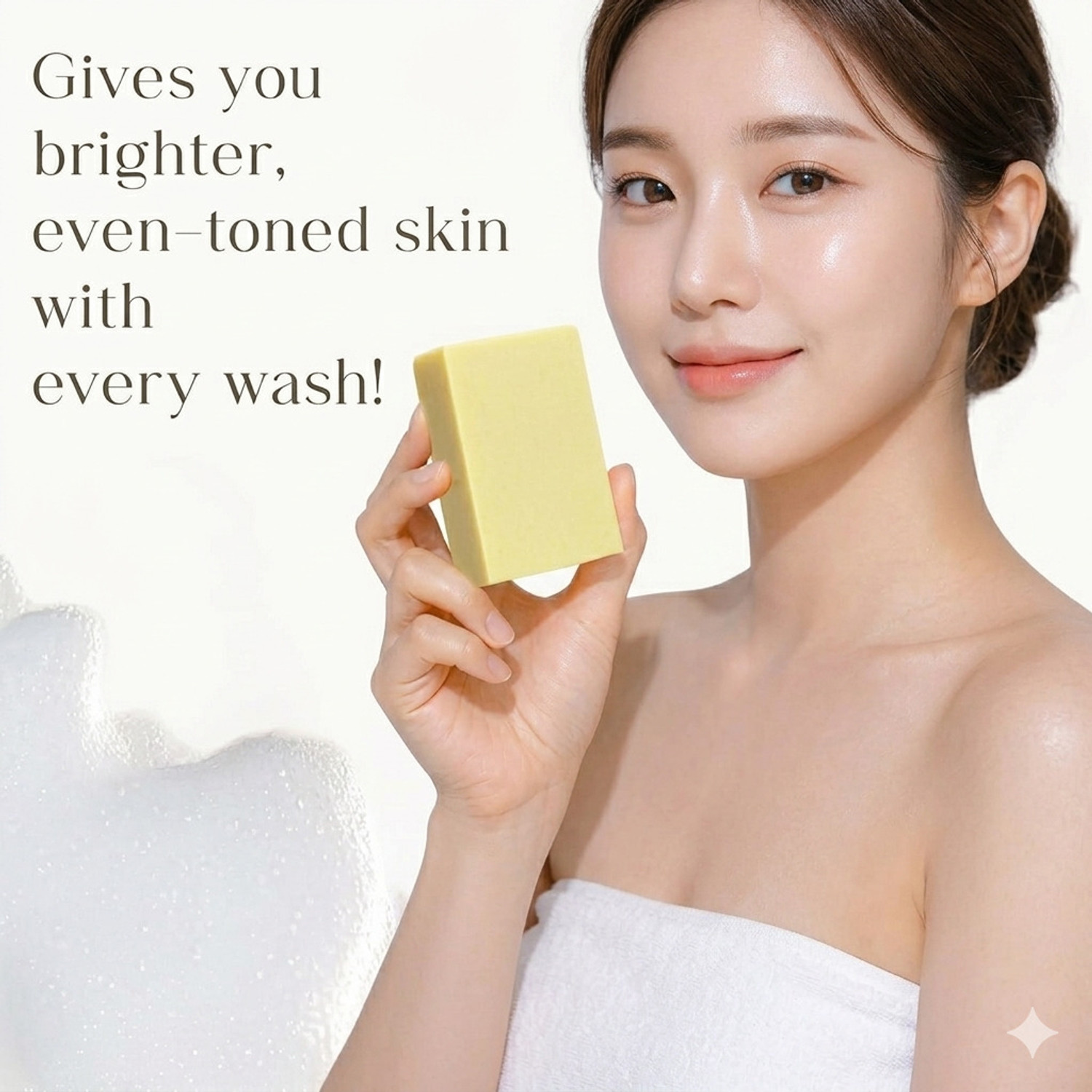 Image of women natural Kojic Acid Rice Water Soap | Pigmentation, Tan Removal & Whitening 01 (3 x 100 g)