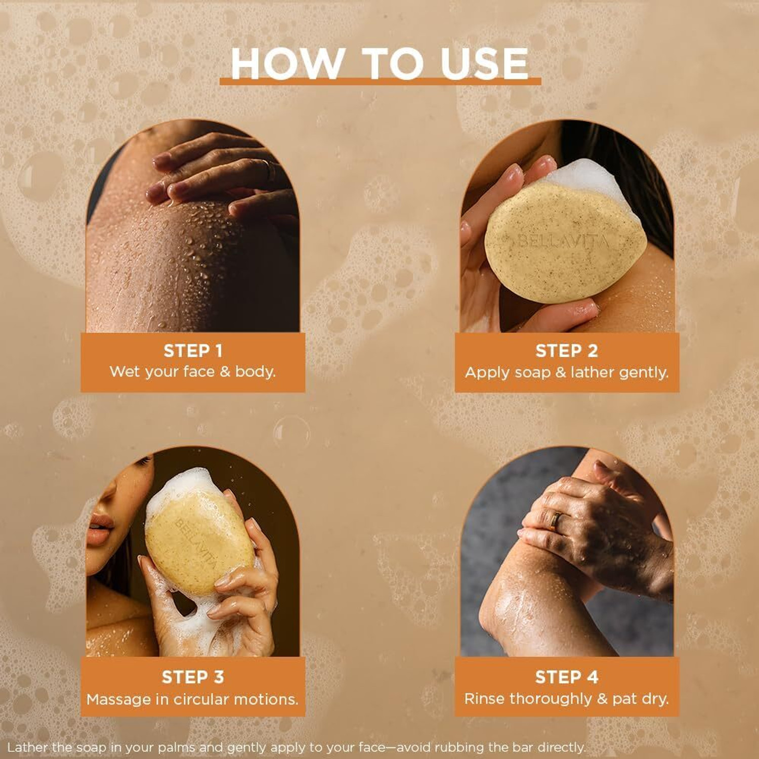 Image of BELLAVITA Detan Wonder Soap|Pack of 6 | Tan Removal Soap Deep Cleansing, Skin Brightening
