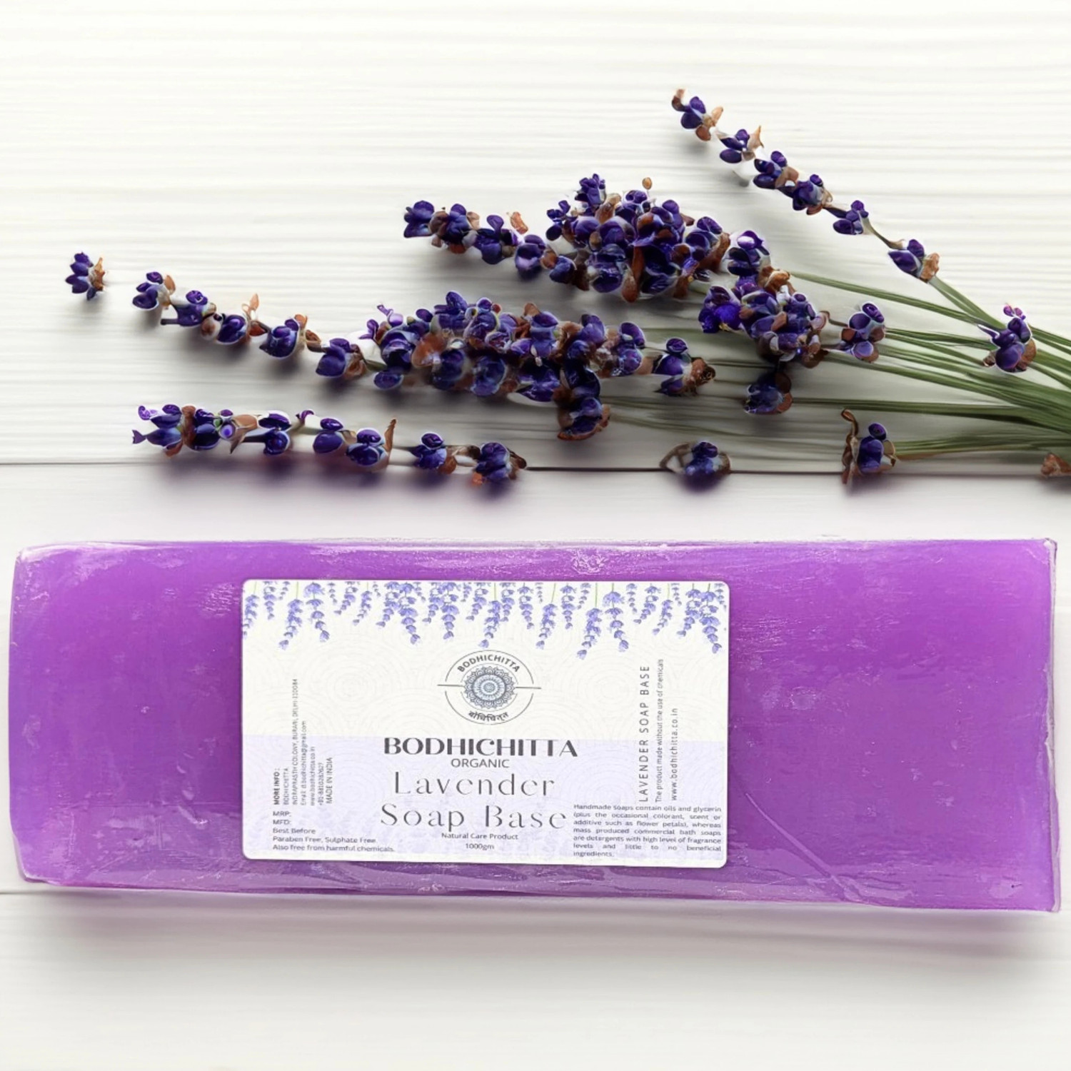 Image of Bodhichitta Lavender Glycerin Soap Base Melt & Pour 100% Pure & Natural Pack of 1kg