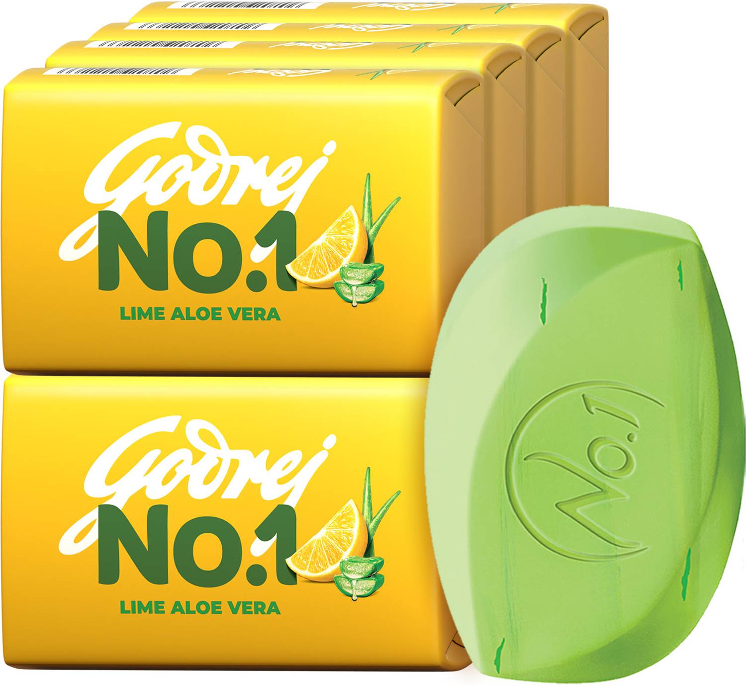 Godrej No.1 Lime & Aloe Vera Bath Pack of 9 · 150 g (1.35 kg total) - Image 2