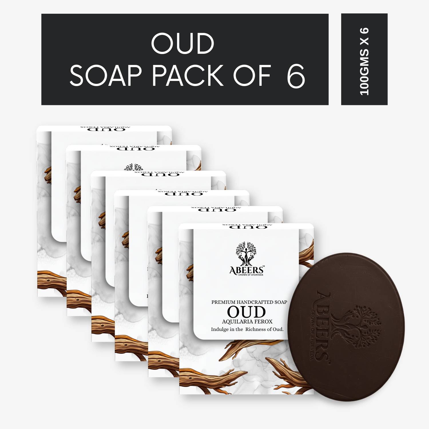 Abeers Handmade Oud Soap Luxurious Aromatic Bath Bar Freshness Care