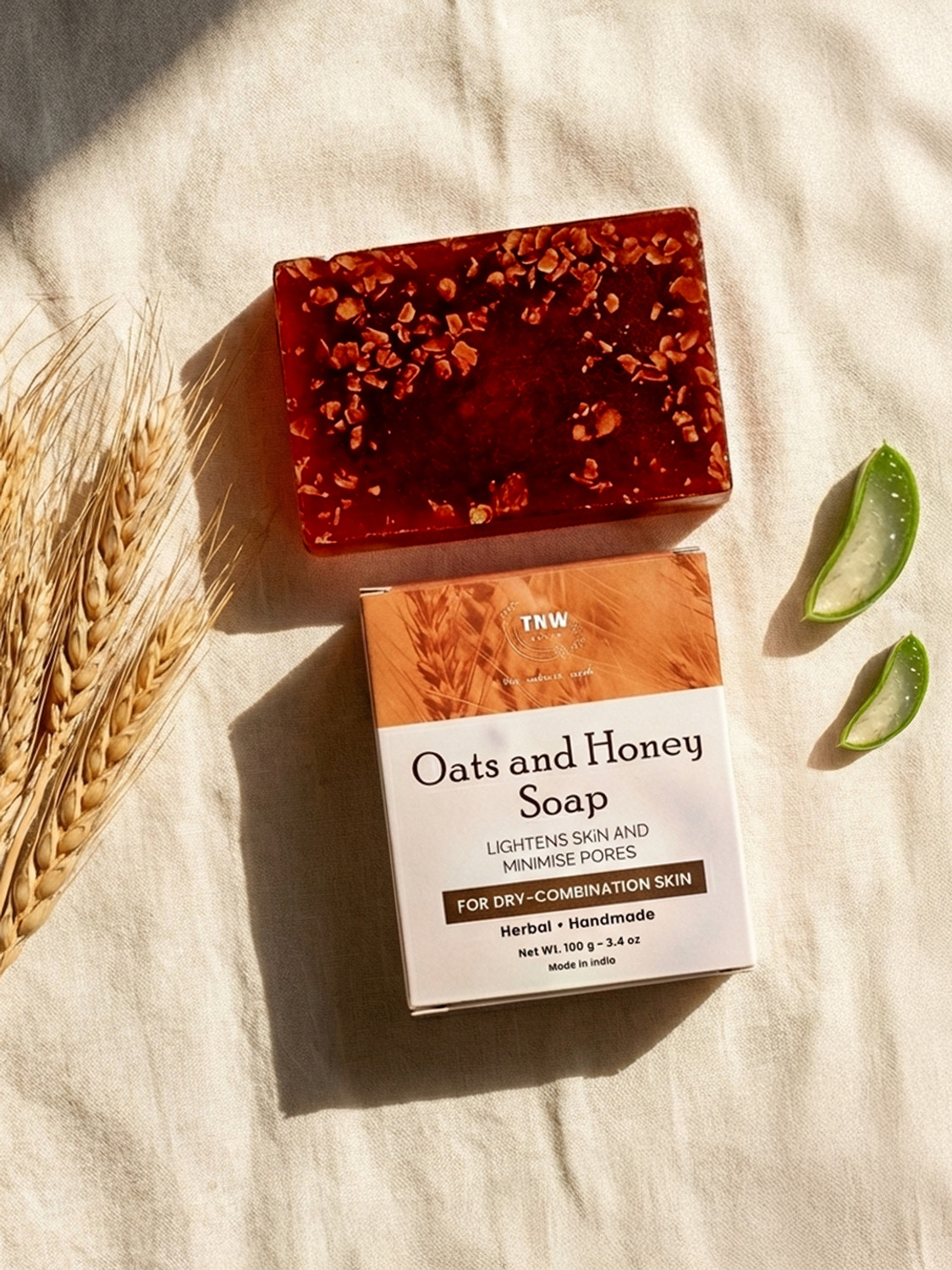 Image of TNW - The Natural Wash Oats & Honey Soap | Handmade | Face & Body | Tanning & Open Pores