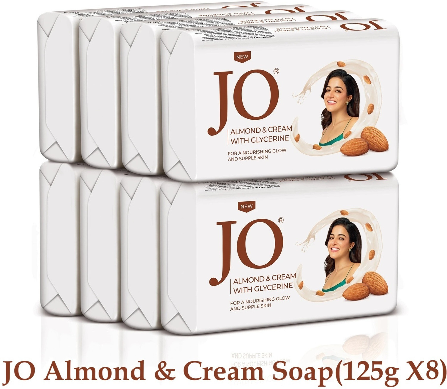 Image of Jo Almond & Cream Soap with Glycerine (125g X 8)
