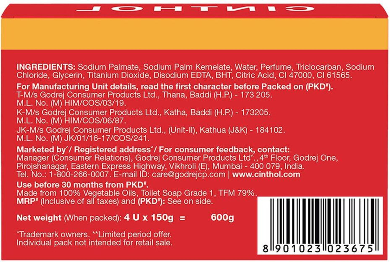 Image of CINTHOL Original Soap.