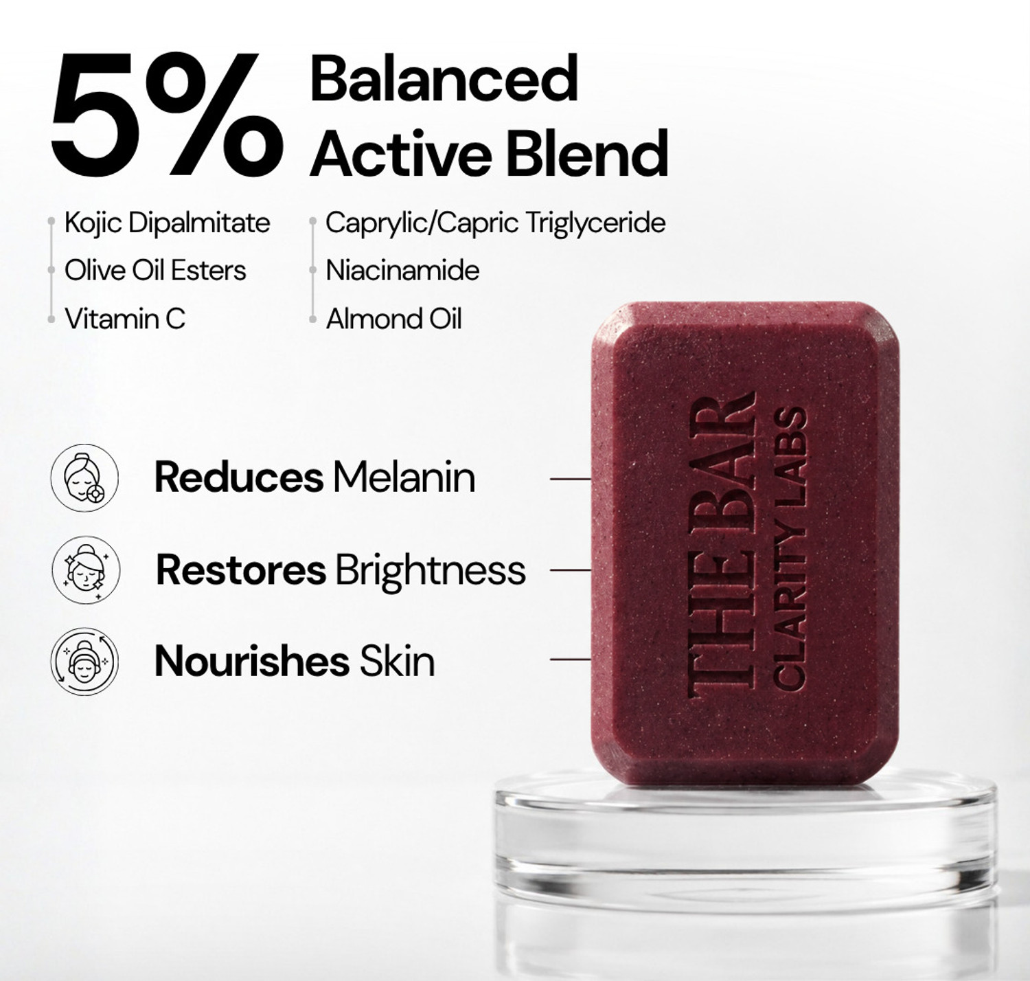 Image of ClarityLabs Detan Brightening Soap | With Kojic Acid, Niacinamide, Vitamin C