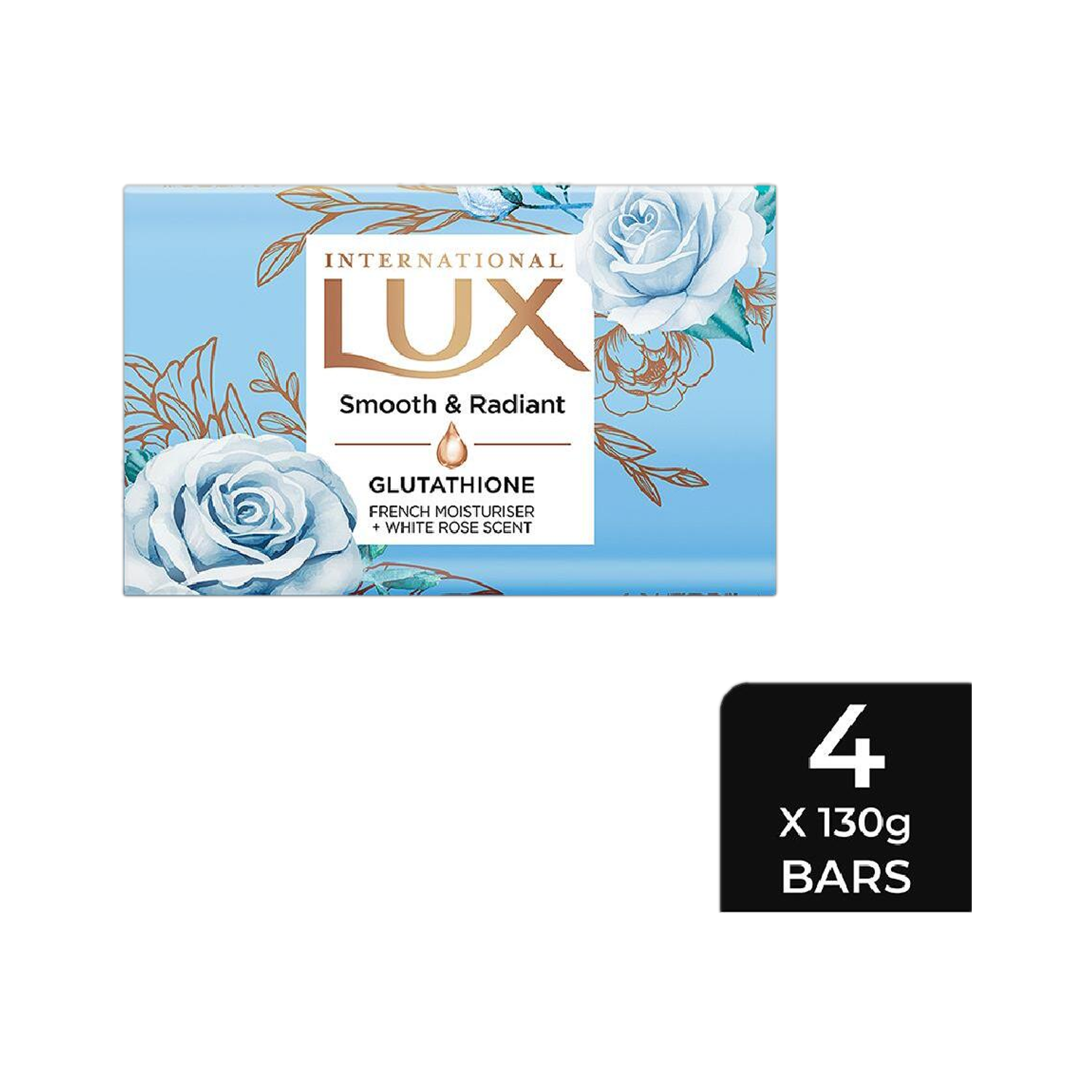 LUX Smooth & Radiant Bathing Soap with Glutathione & French