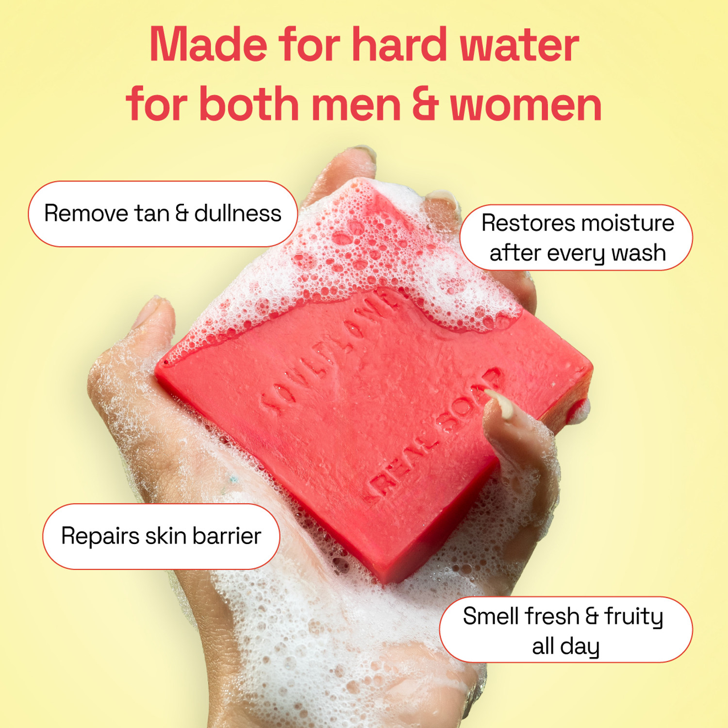Image of Soulflower Tomato Soap for Tan Removal, Face, Body, Cleanser, Moisturize, Handmade Bar