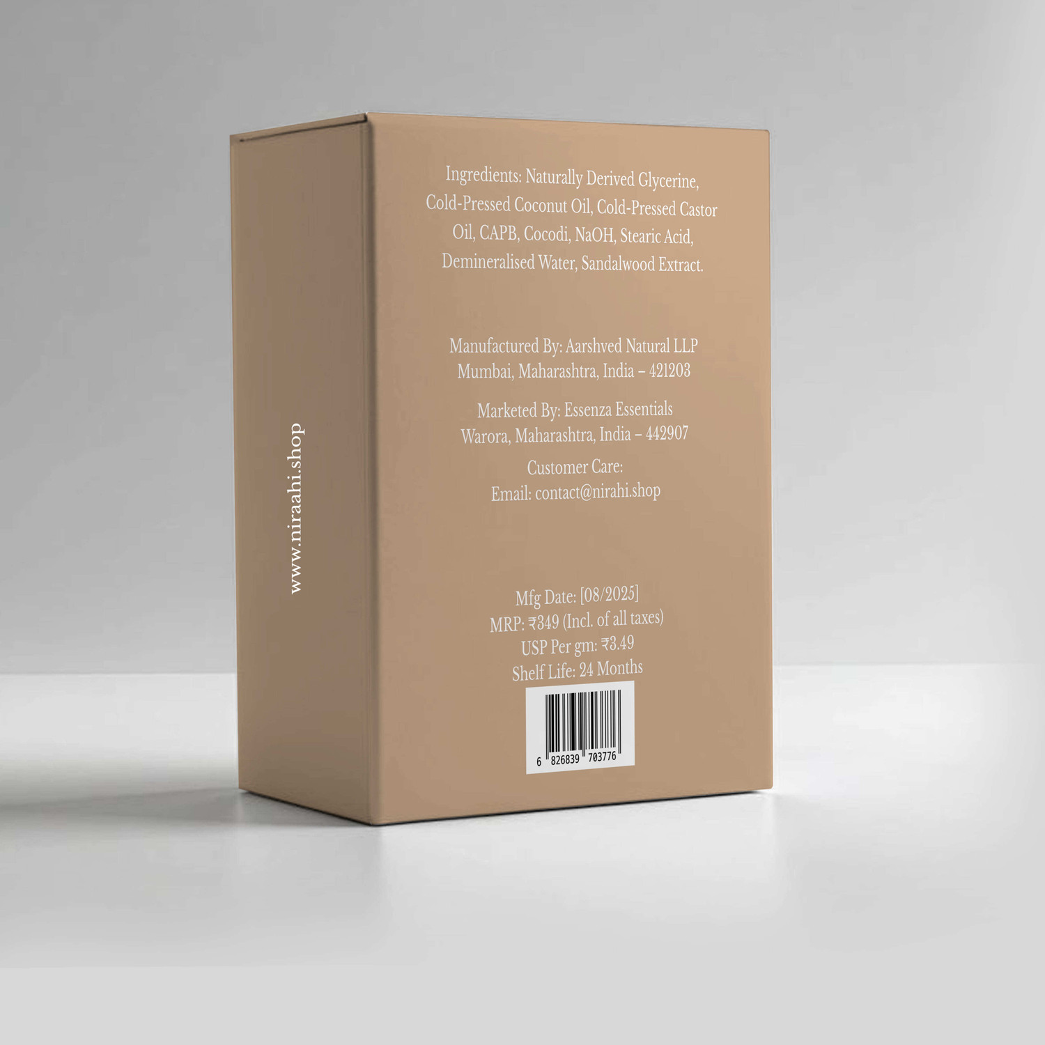 Image of Niraahi Sandalwood Soap | Blended with Pure Sandalwood Extract