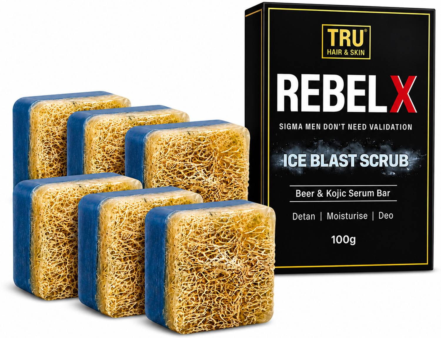 TRU RebelX De Tan Soap Menthol Cooling Bar