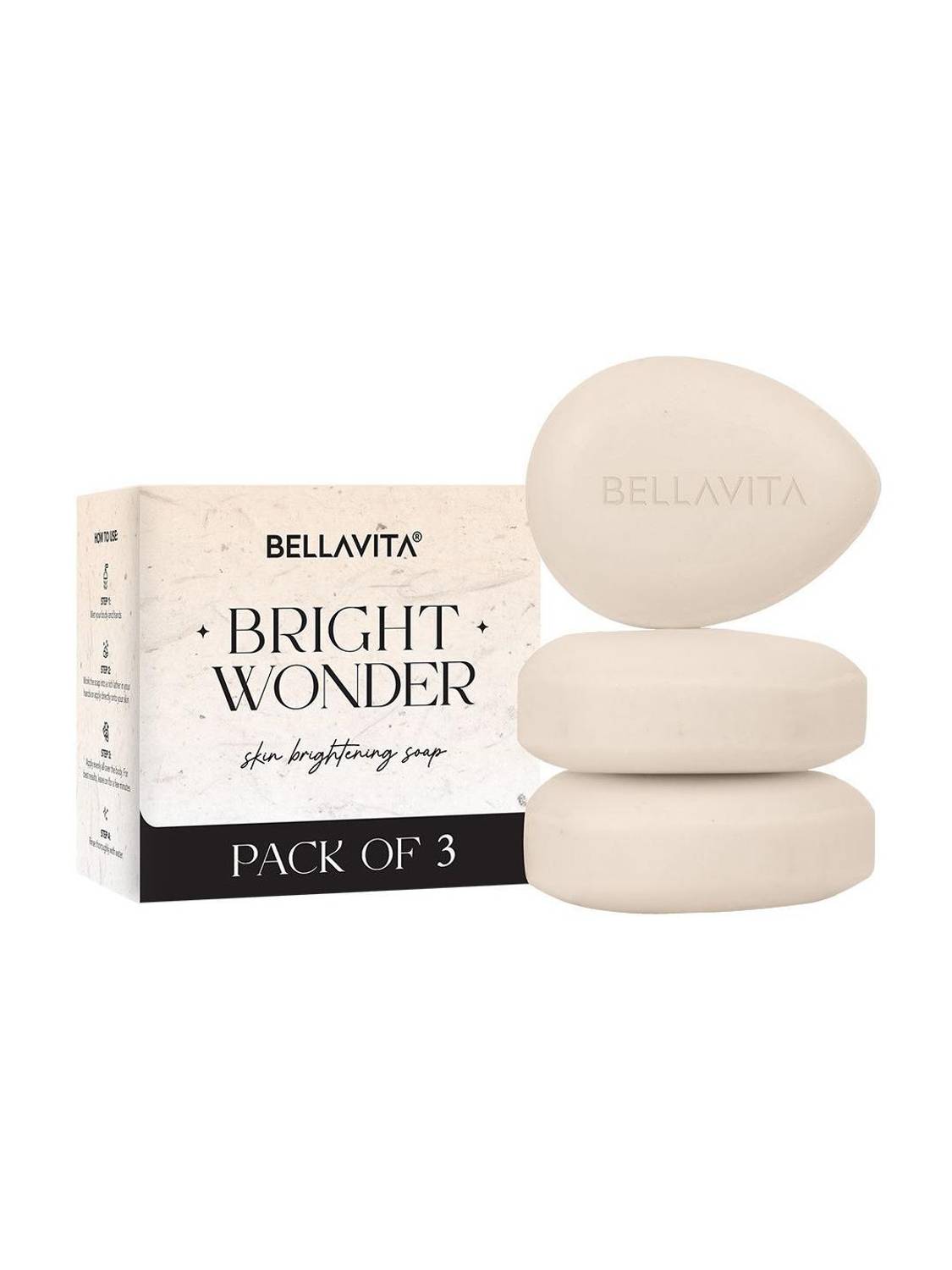 BELLAVITA Bright Wonder Skin Brightening Soap, Pack of 3 - Image 1