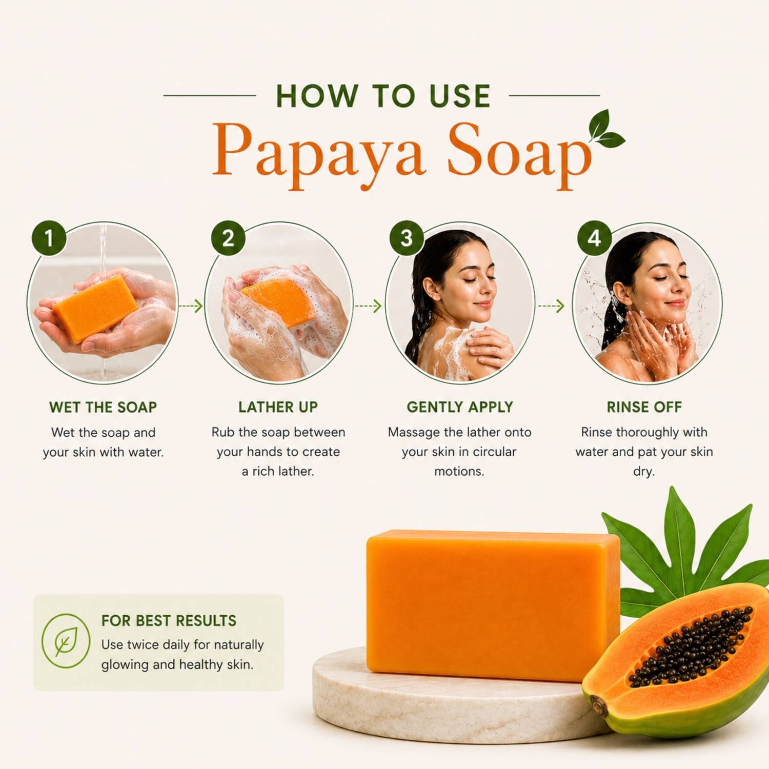 TruGlow Papaya Brightening Soap - Image 5