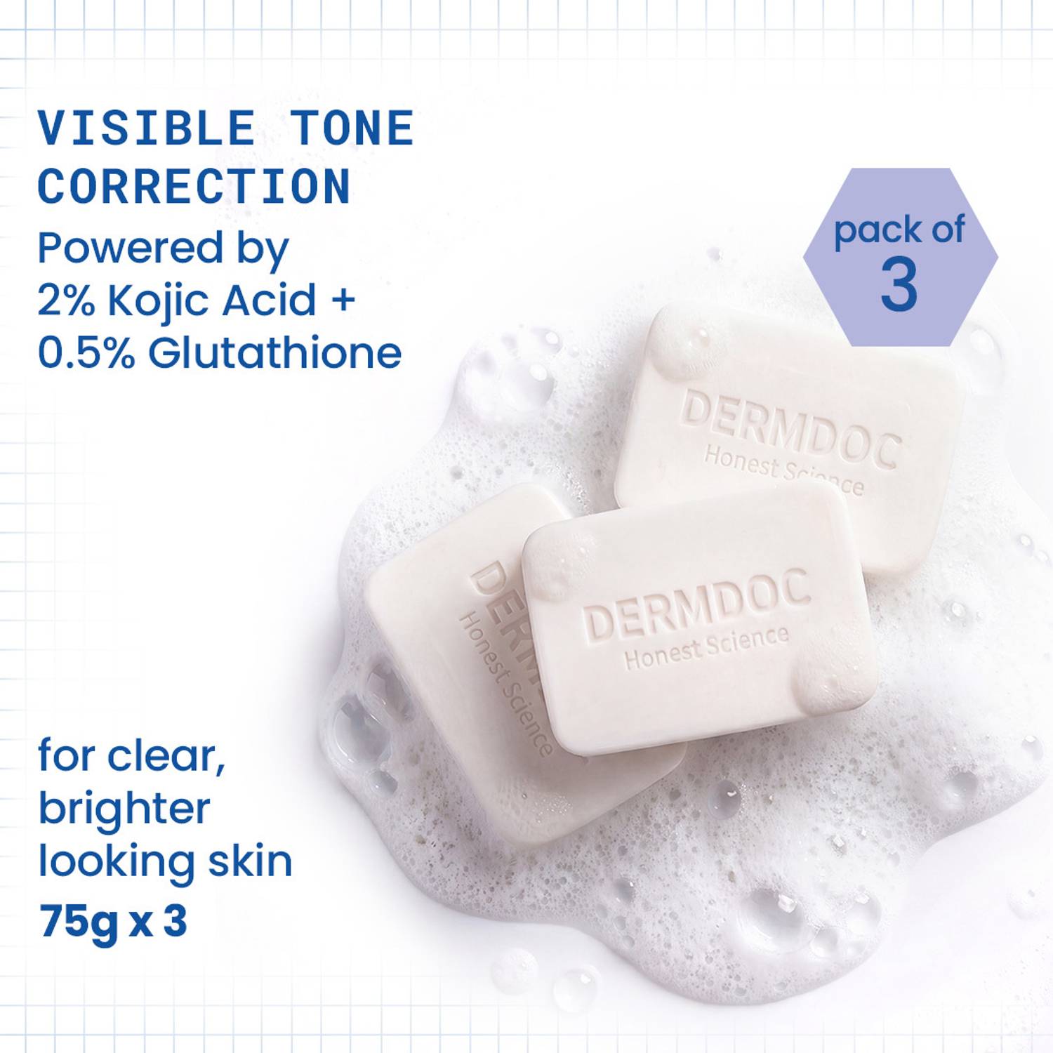 DermDoc 2% Kojic Acid + 0.5% Glutathione Cleansing Bar | Skin Brightening Soap - Price in India, Buy DermDoc 2% Kojic Acid + 0.5% Glutathione Cleansing Bar