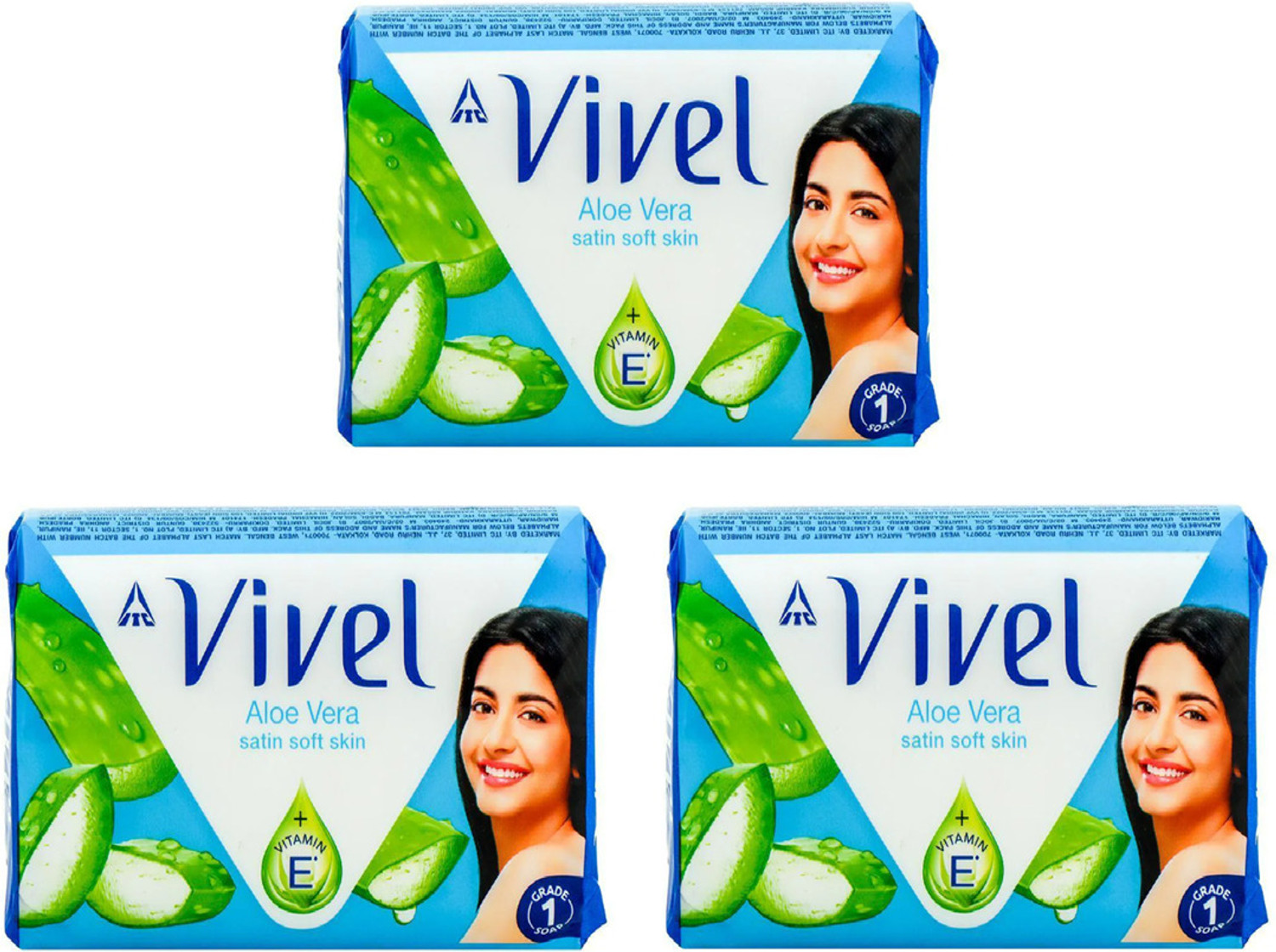 Image of Vivel Aloe Vera Bathing Soap with Vitamin E for Soft Skin, for Women & Men