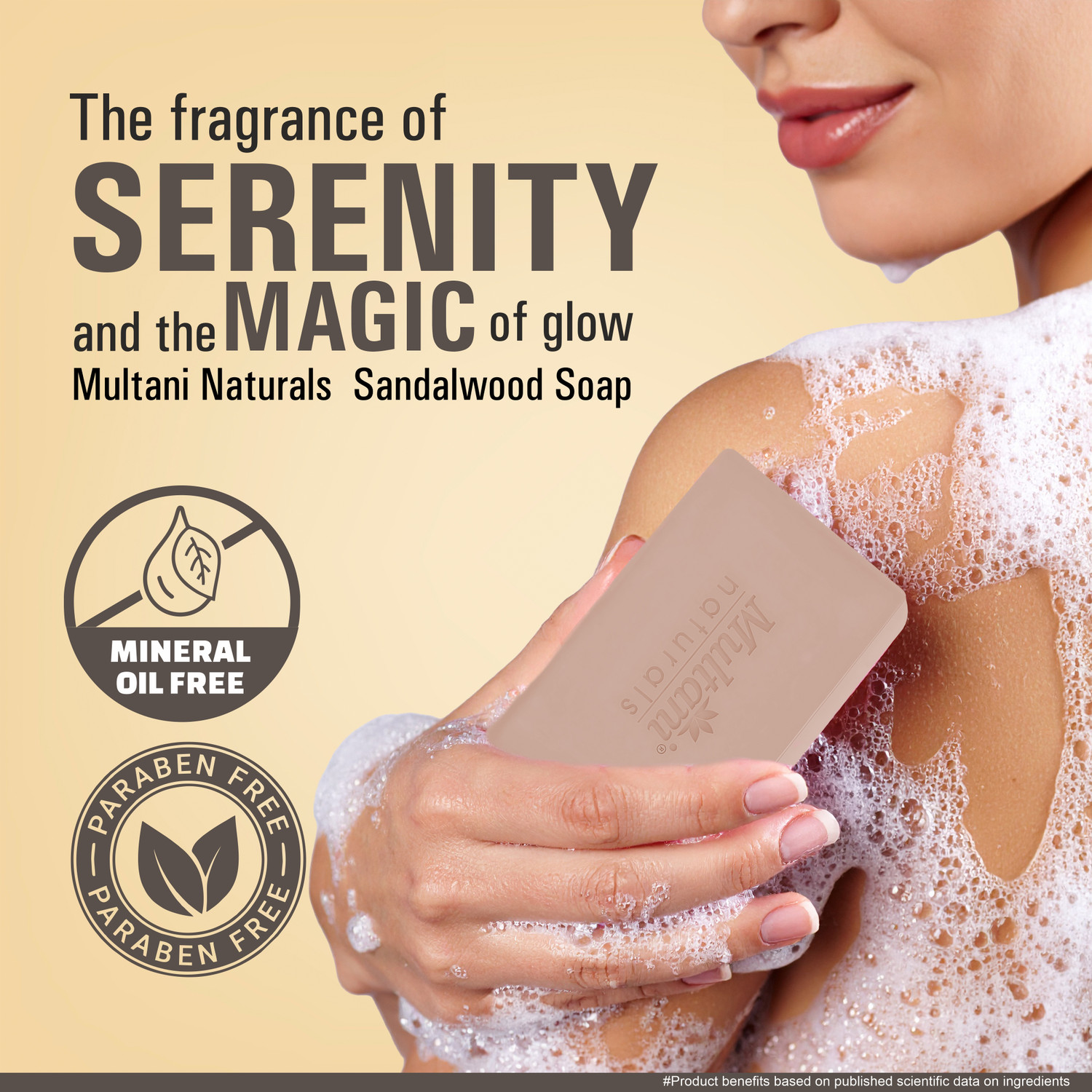 Image of Multani Natural Sandalwood Handmade Soap (Pack of 5) | Hydrates & Rejuvenates Dry Skin -