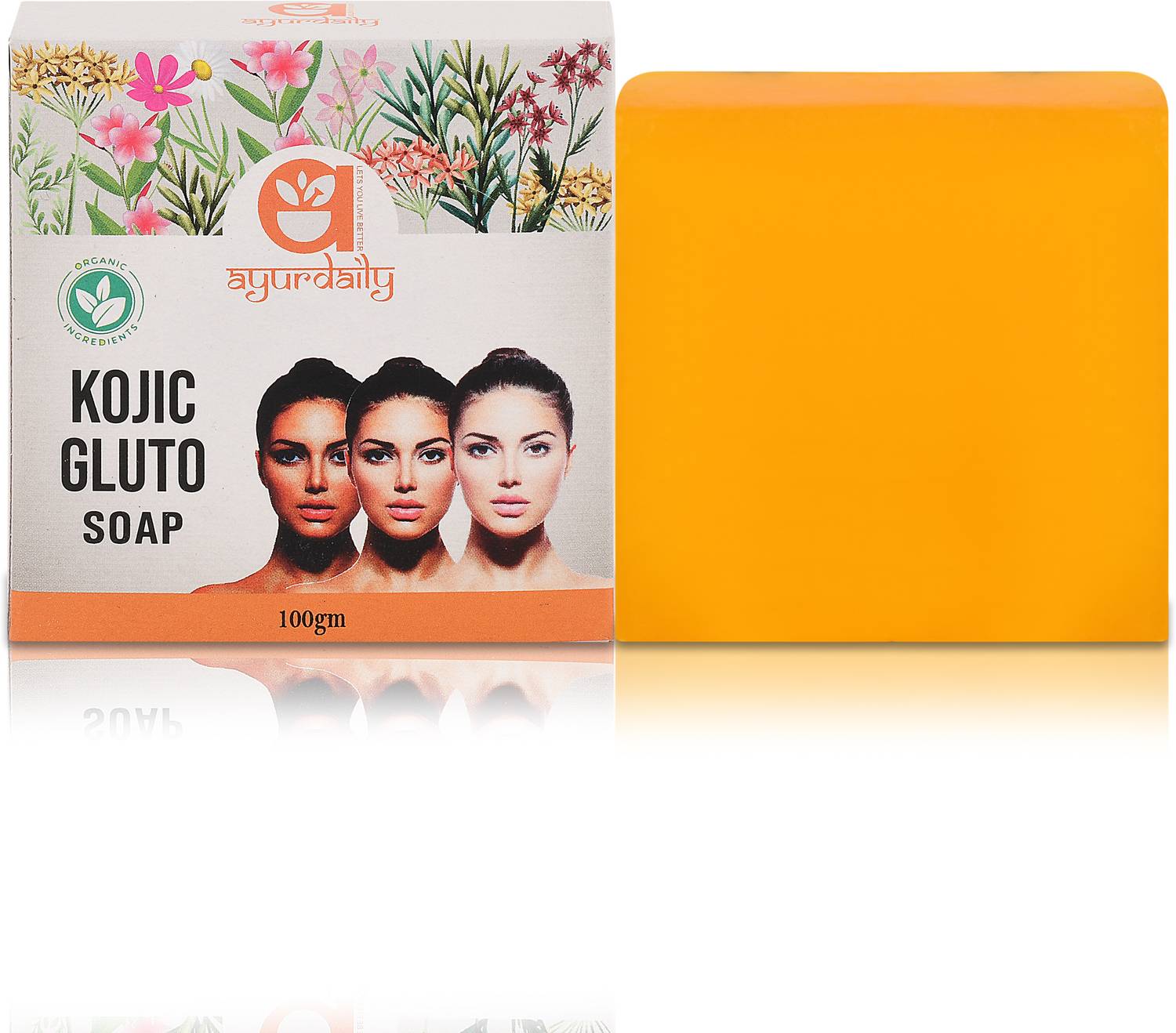 Ayurdaily Kojic & Gluto Glow Soap For Pigmentation & Natural Glowing Skin