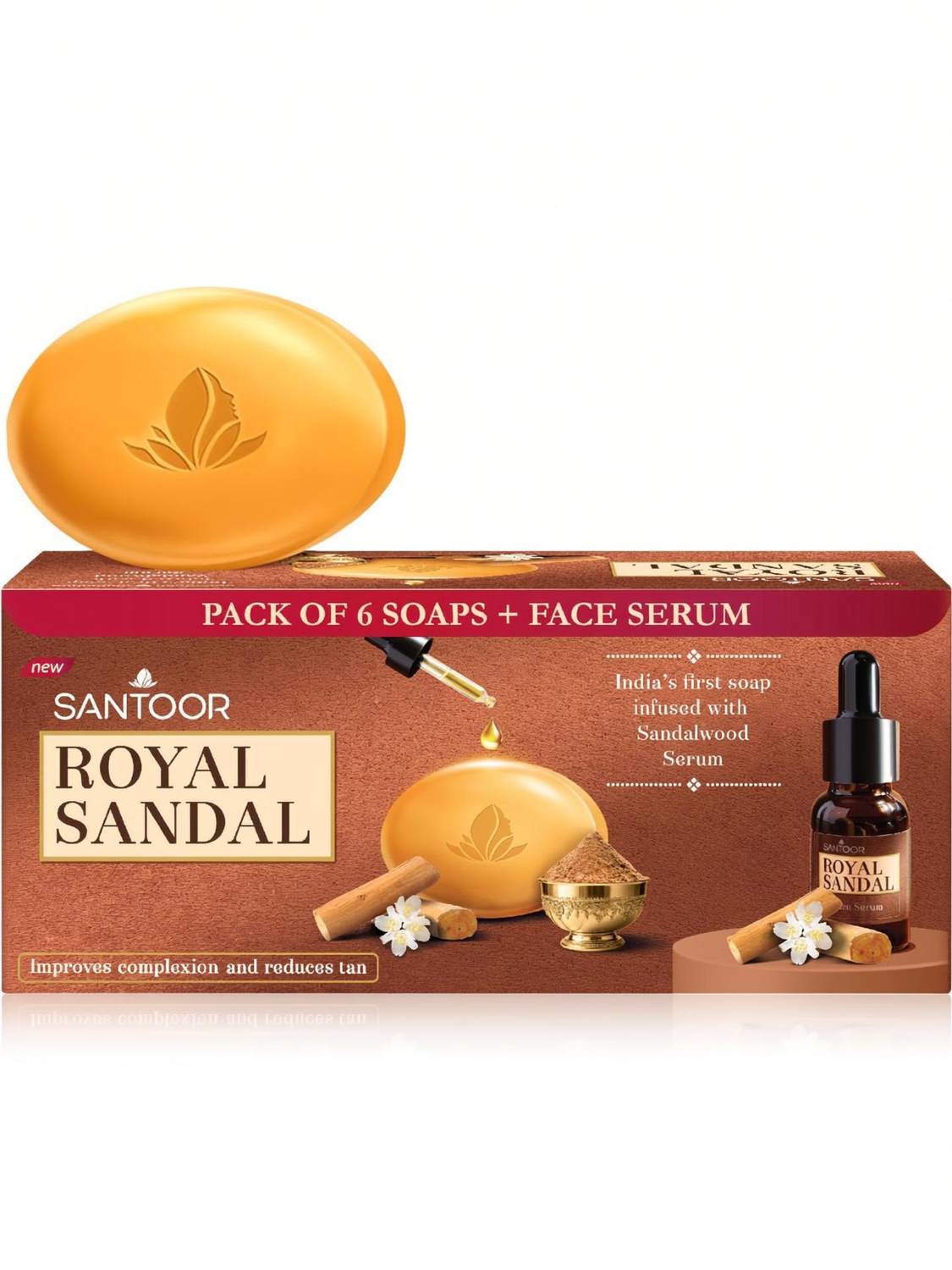 Santoor Royal Sandal Soap & Face SerumTan removal 15ml Serum