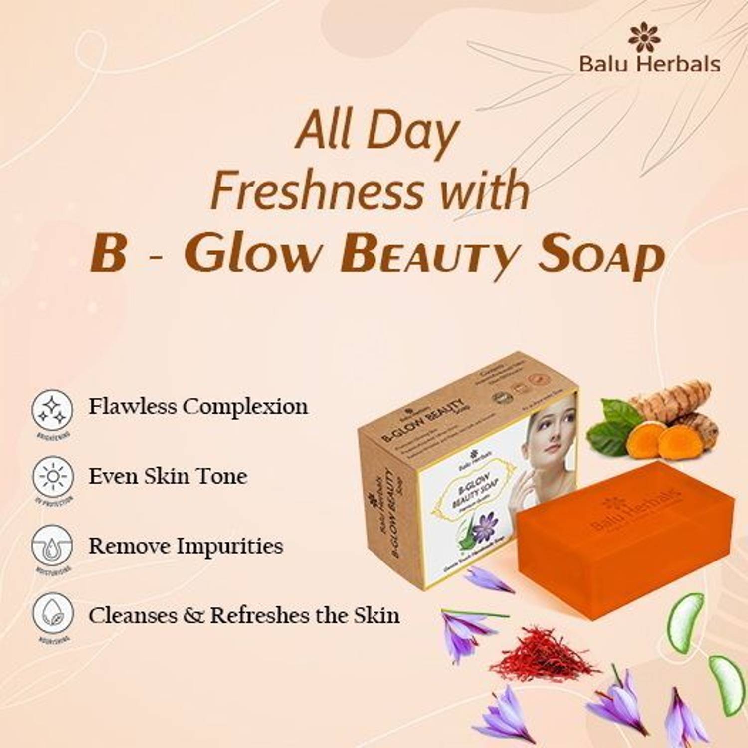 Balu Herbals B-Glow Beauty Soap 125G