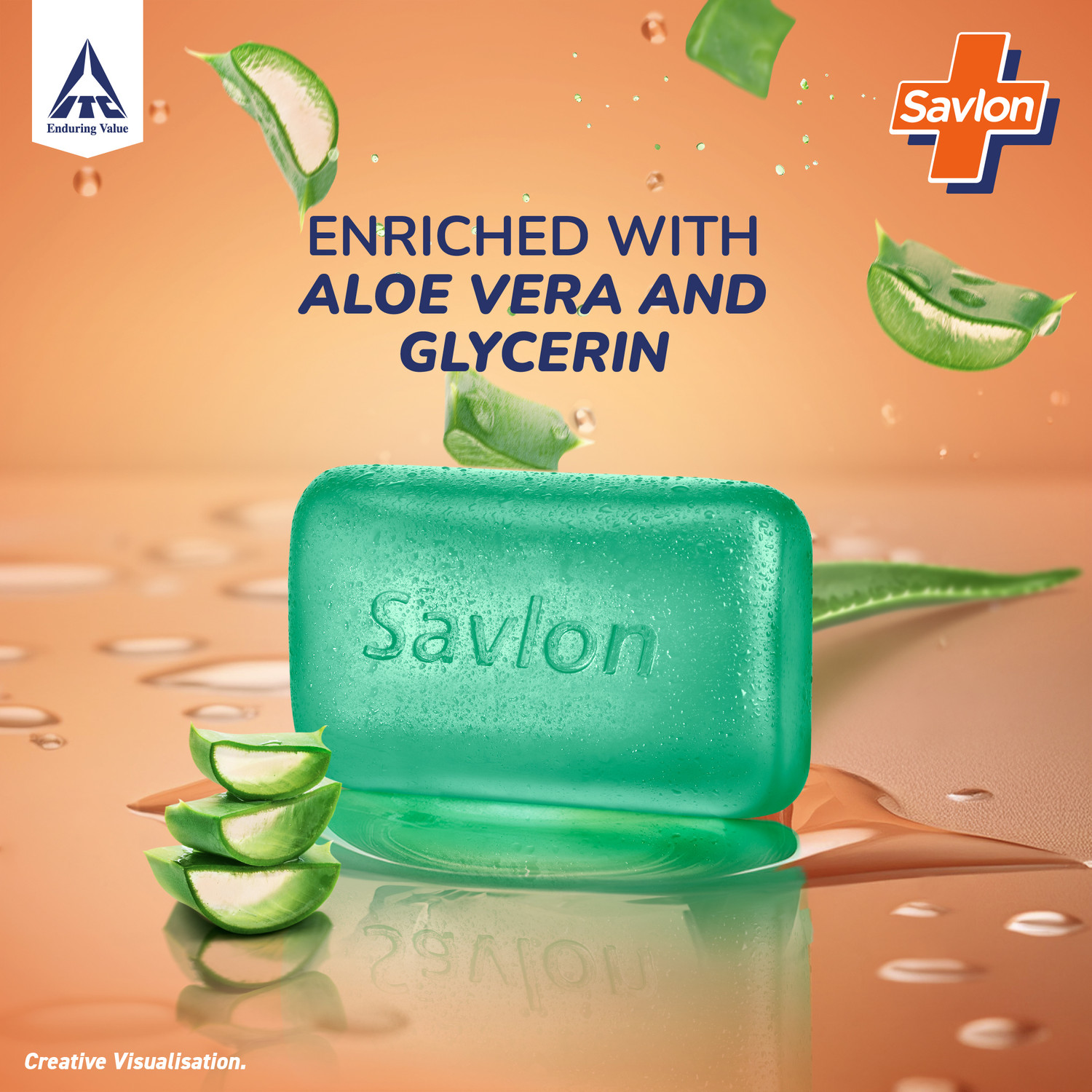 Image of Savlon Aloe Vera with Glycerin Soap Bar, Combo Pack, 125gx8, For Women & Men,