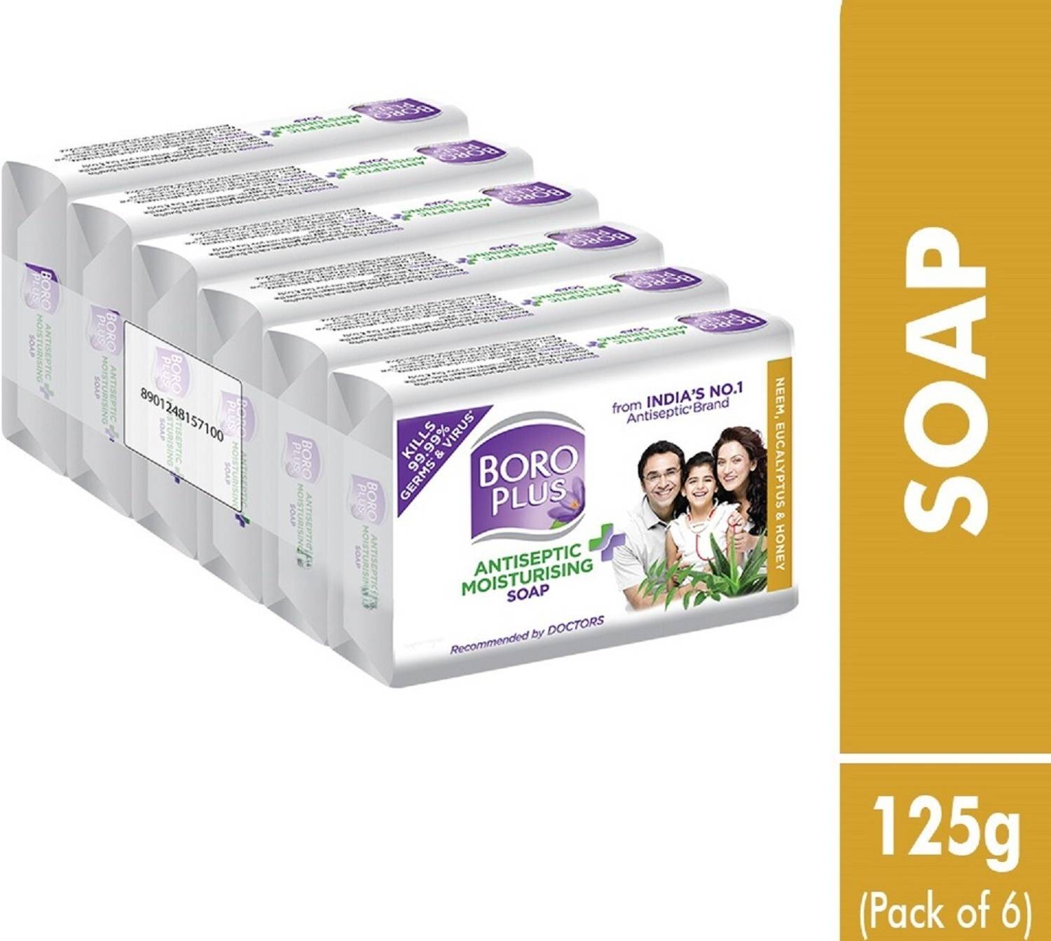 BOROPLUS Antiseptic+Moisturising Soap | Neem,Eucalyptus & Honey