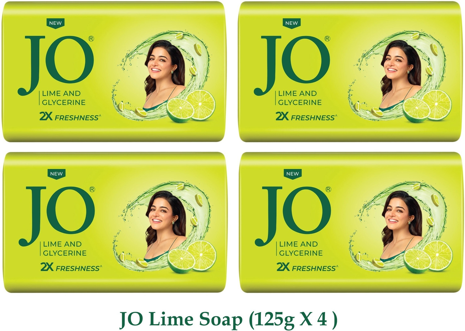 Image of Jo Fresh Lime Soap with Glycerine (125g X 4)