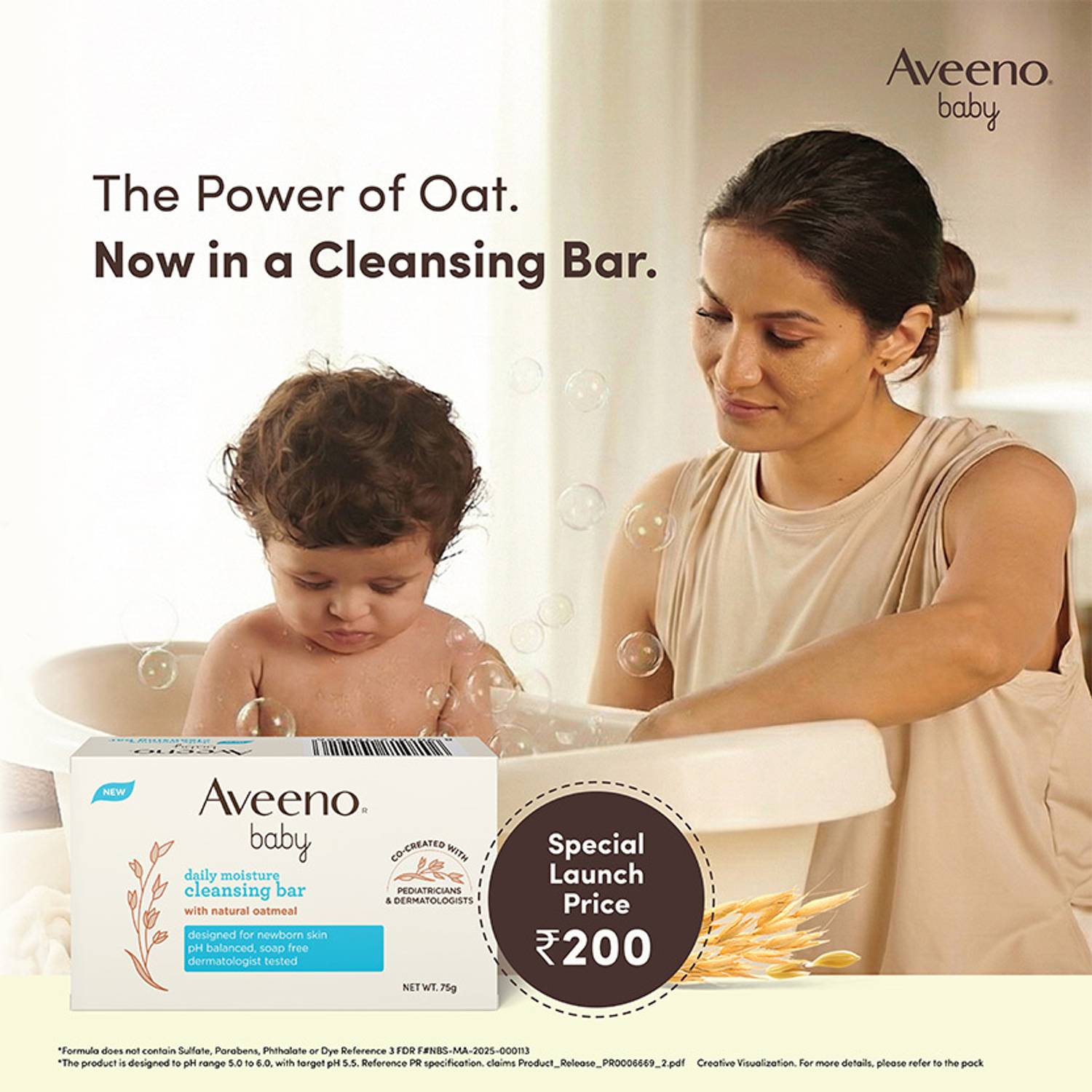 Aveeno Baby Daily Moisture Cleansing Bar - Image 3