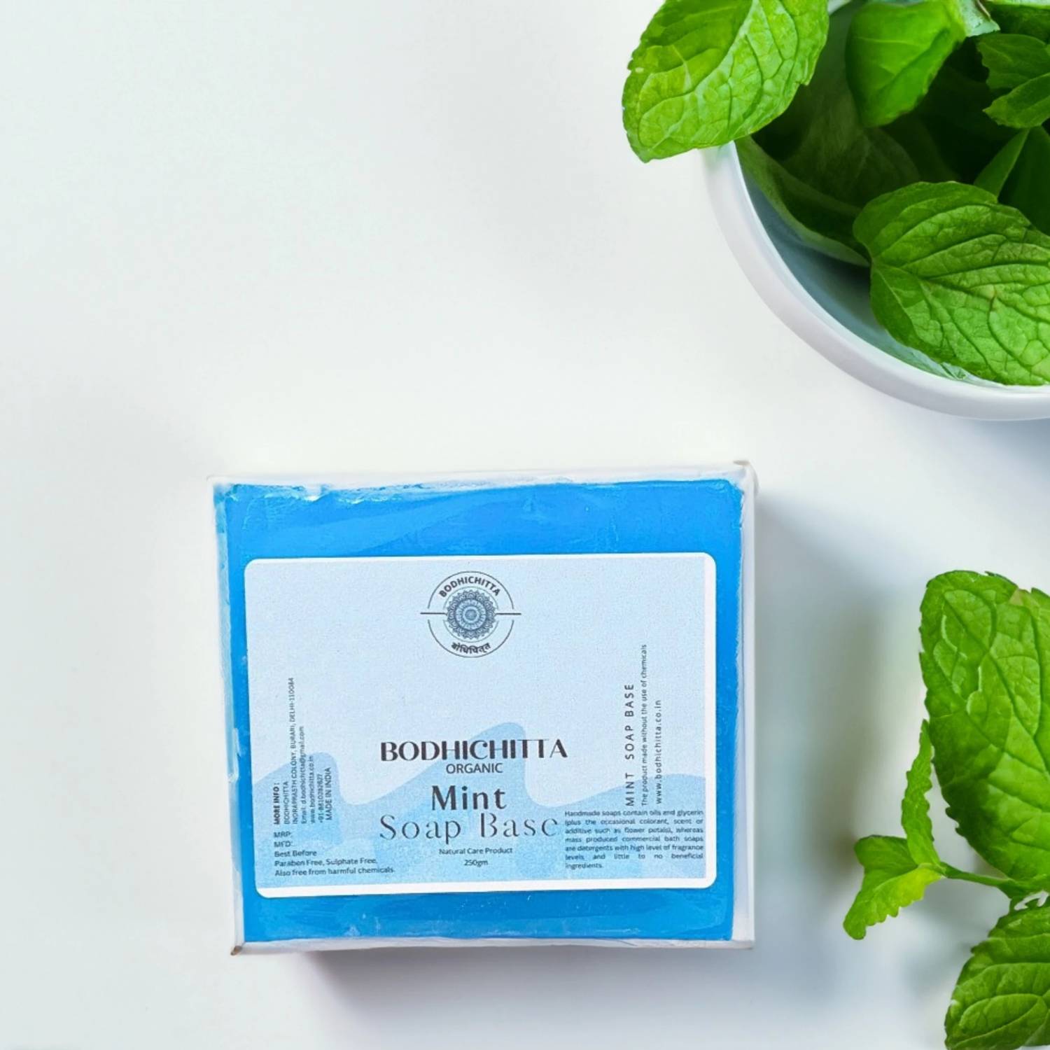 Bodhichitta Mint Glycerin Soap Base Melt & Pour 100% Pure & Natural 250g